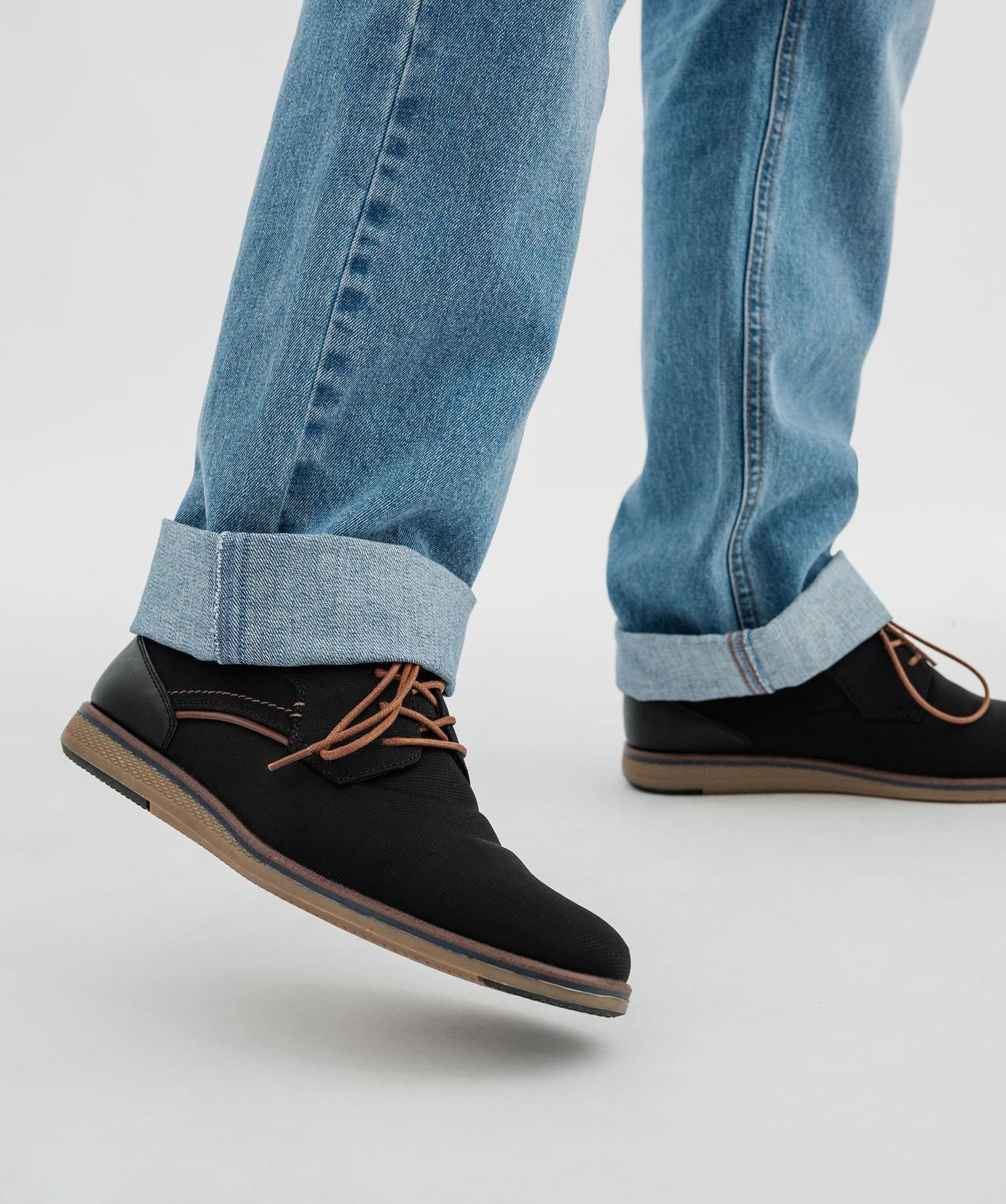 derbies bicolores a semelle sport homme noir standard