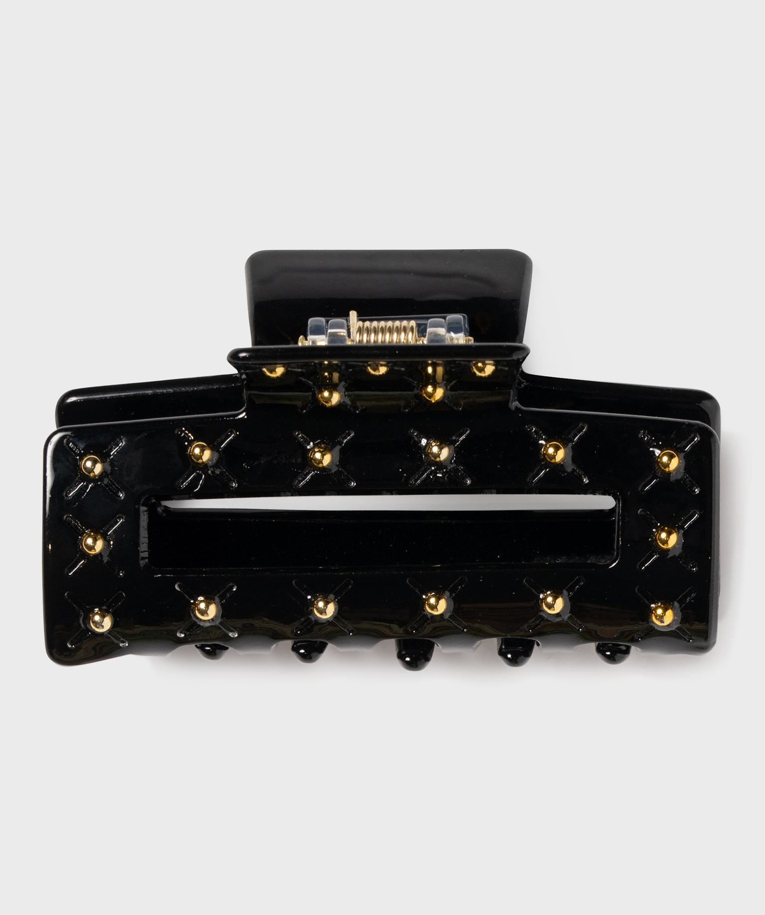 pince crabe pour les cheveux avec clous metalliques noir standard accessoires cheveux