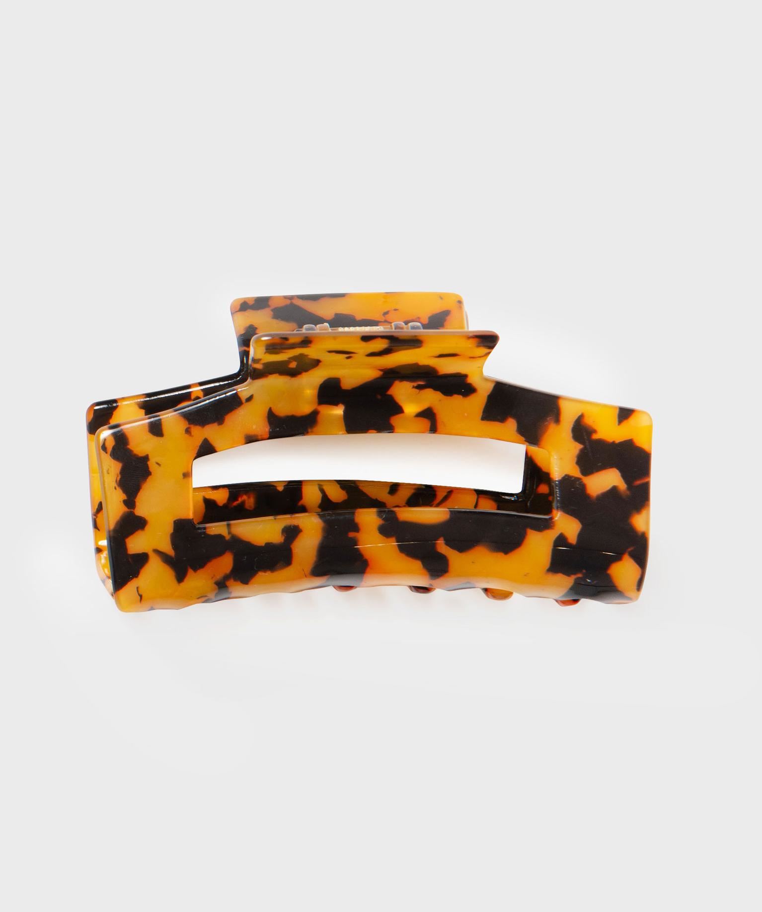 pince crabe pour les cheveux ecaille imitation femme marron vif accessoires cheveux