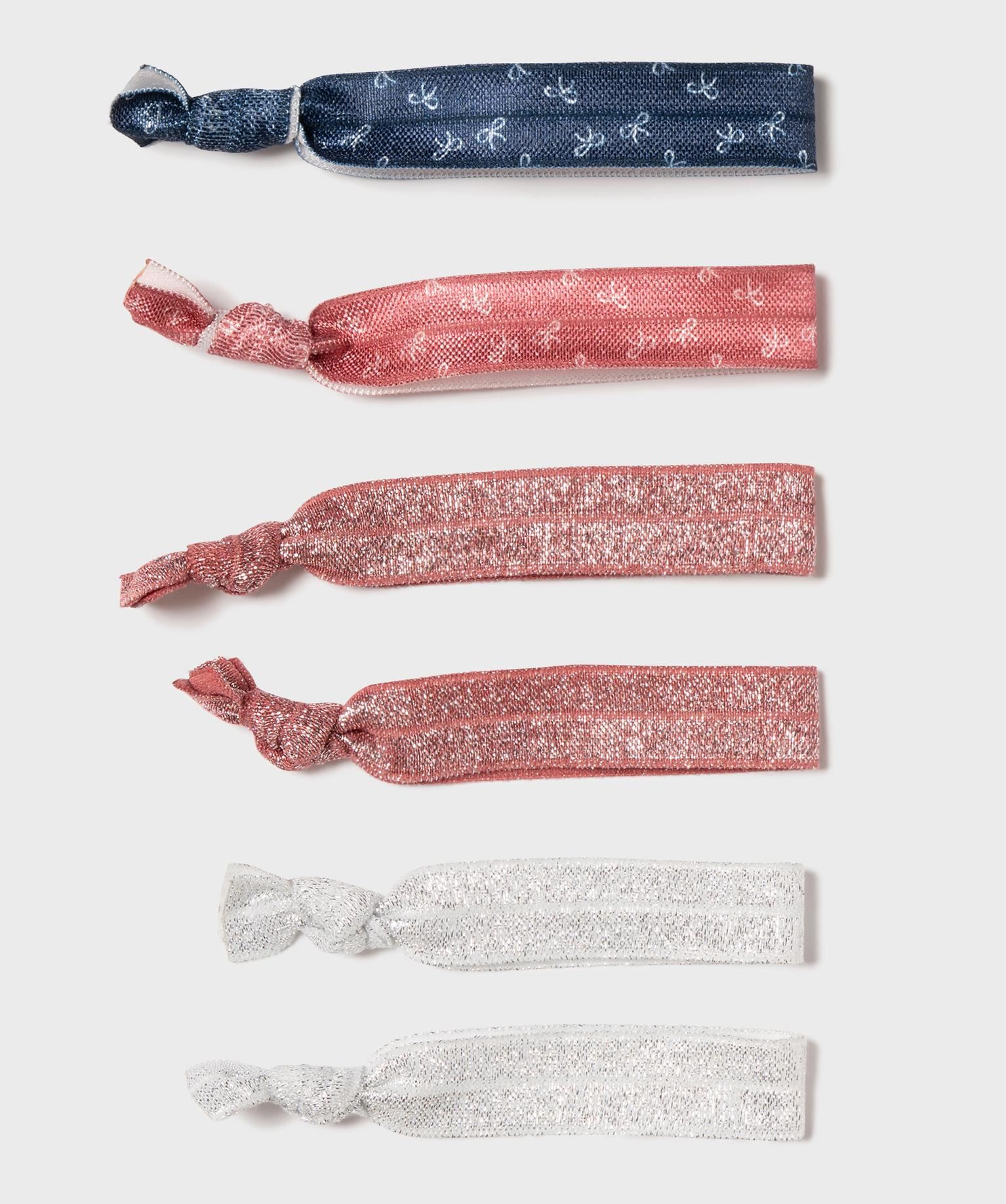 elastiques pour les cheveux fille (lot de 6) multicolore
