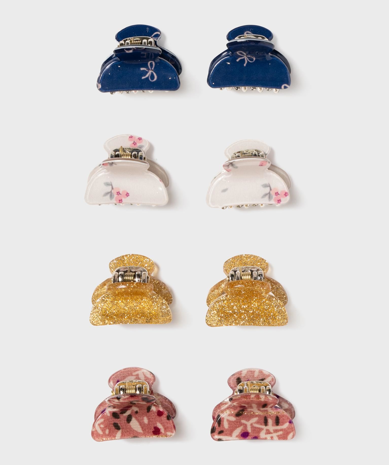 pinces crabes pour les cheveux fille (lot de 8) multicolore