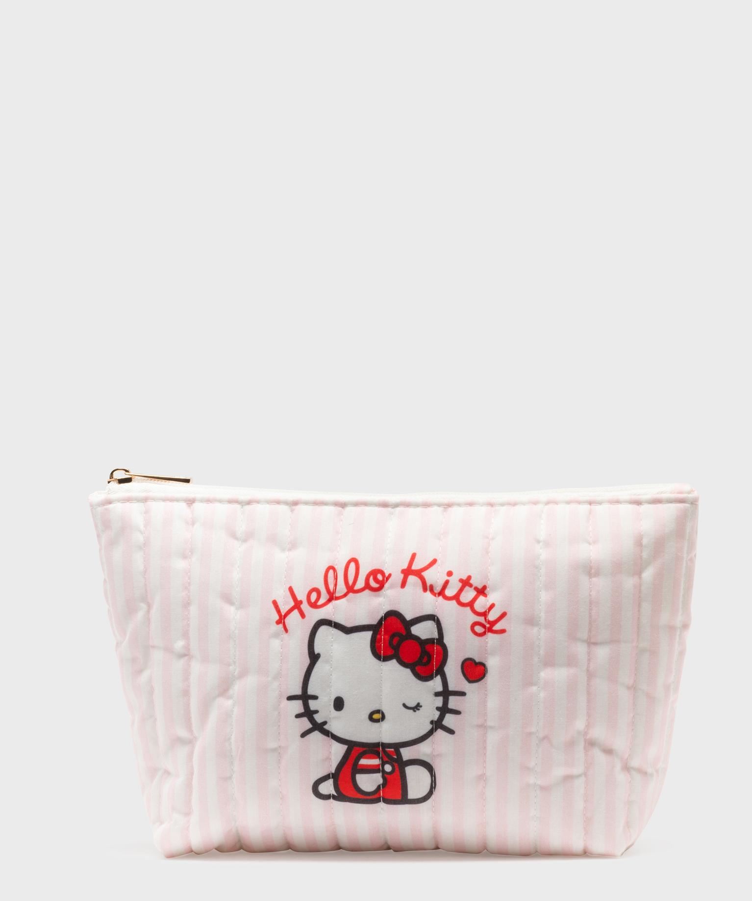 trousse de toilette matelassee motif chat - hello kitty rose sacs a dos et sacs de voyage
