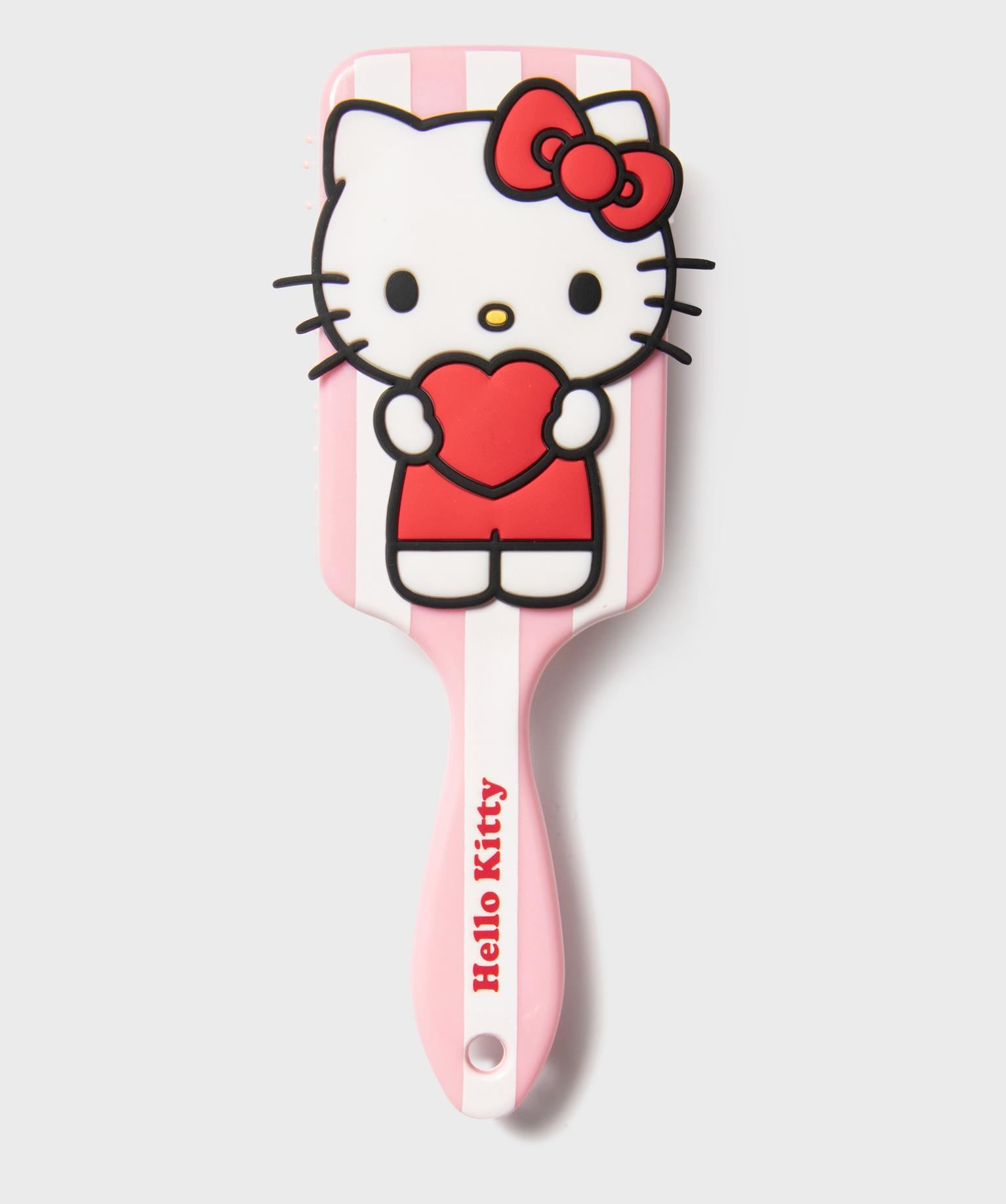 brosse a cheveux motif chat - hello kitty rose standard