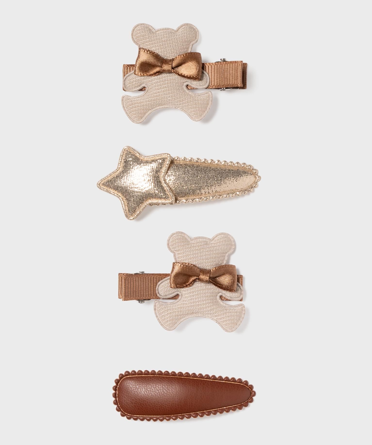 pinces pour les cheveux fille (lot de 4) - lulucastagnette marron standard