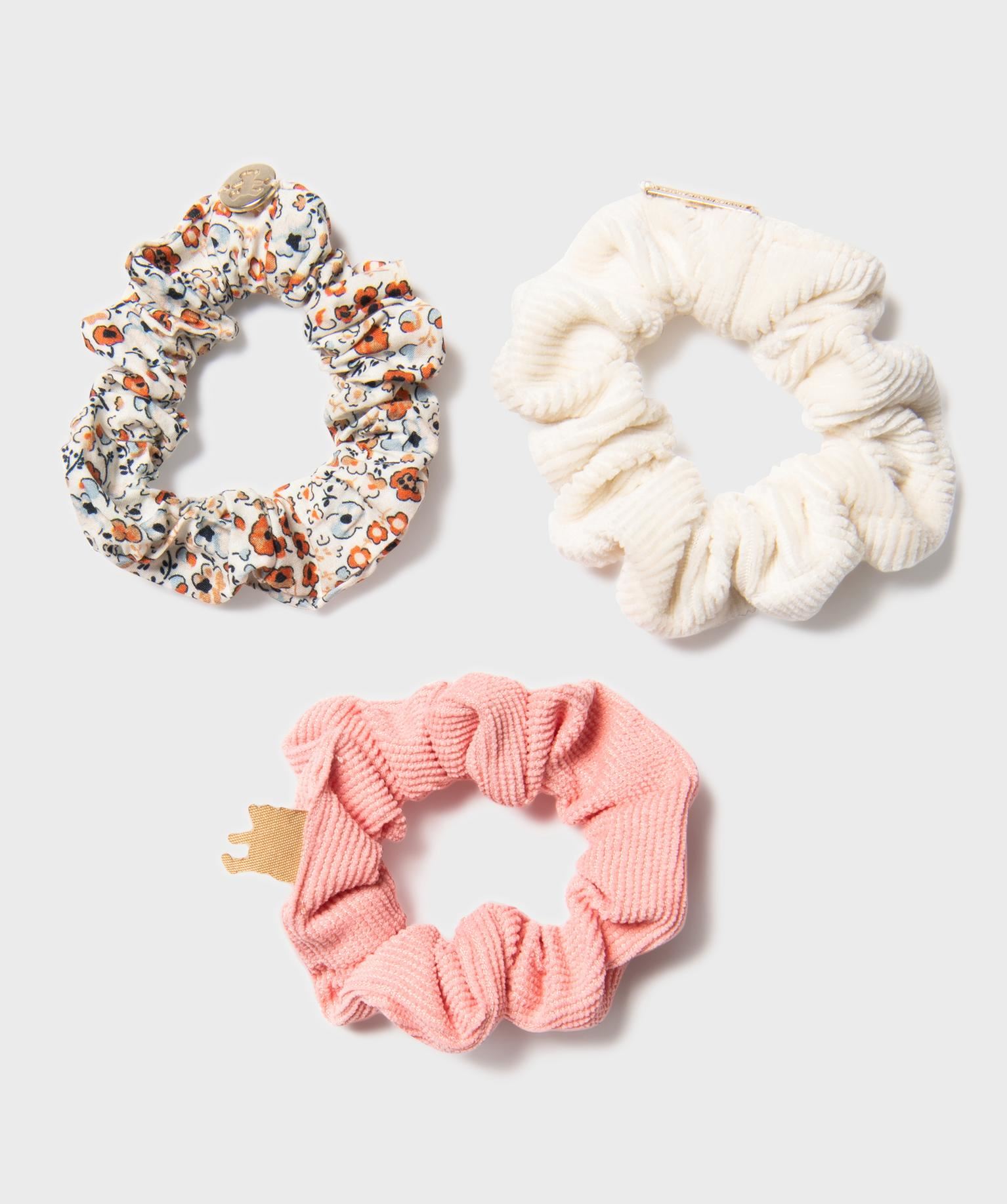 chouchou en tissu fille (lot de 3) - lulucastagnette multicolore
