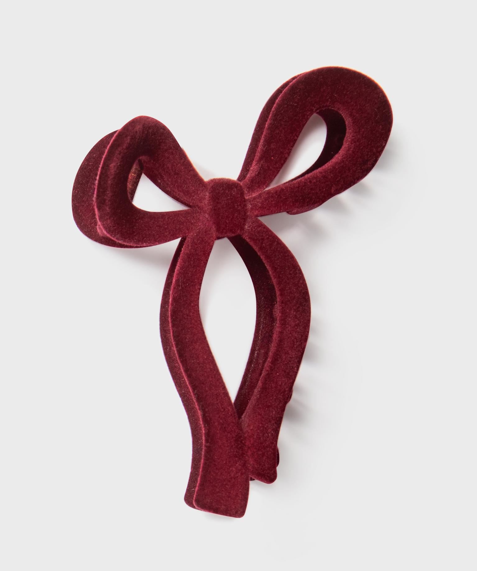 pince crabe pour les cheveux en forme de noeud rouge accessoires cheveux