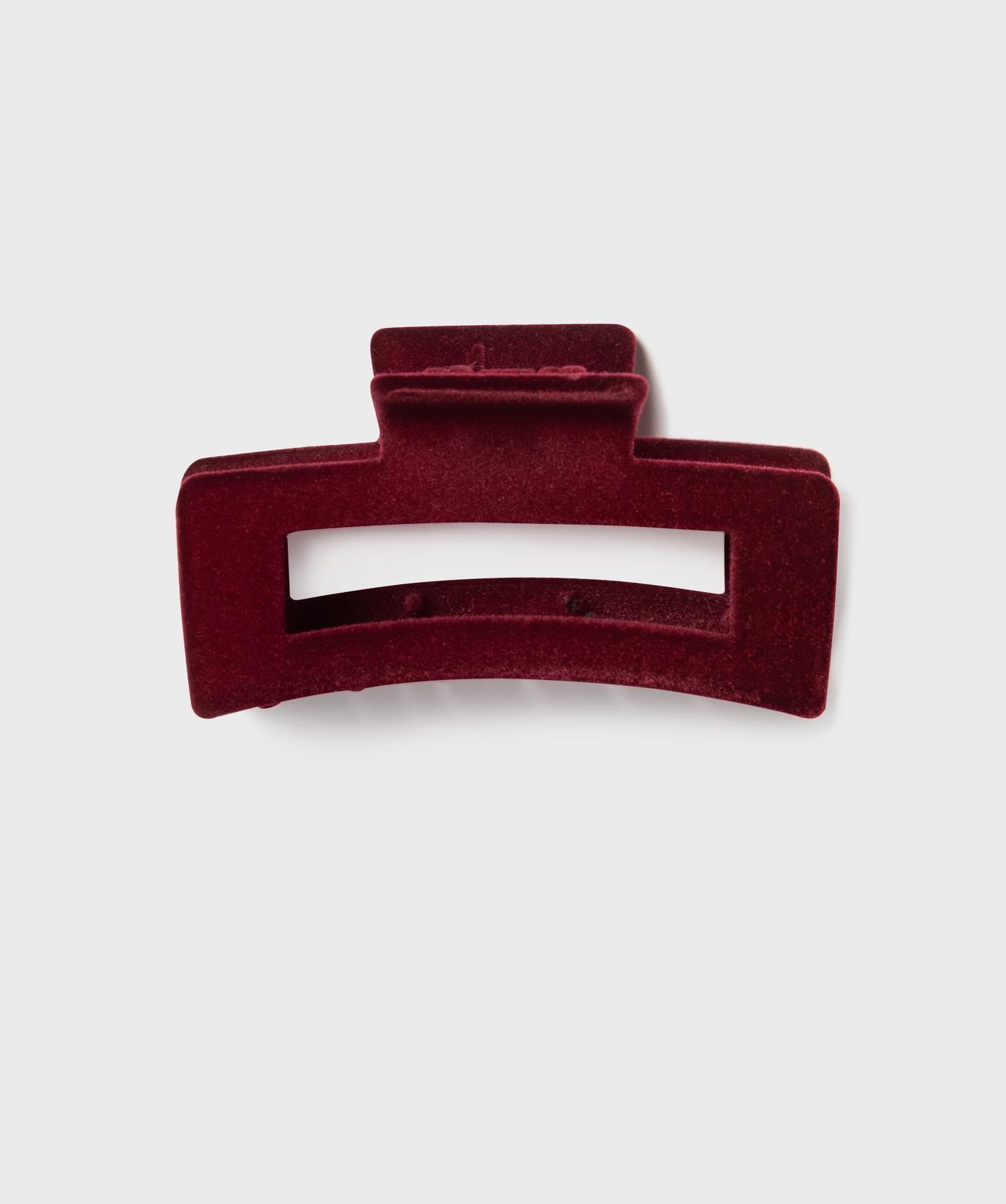 pince crabe pour les cheveux en velours rouge accessoires cheveux