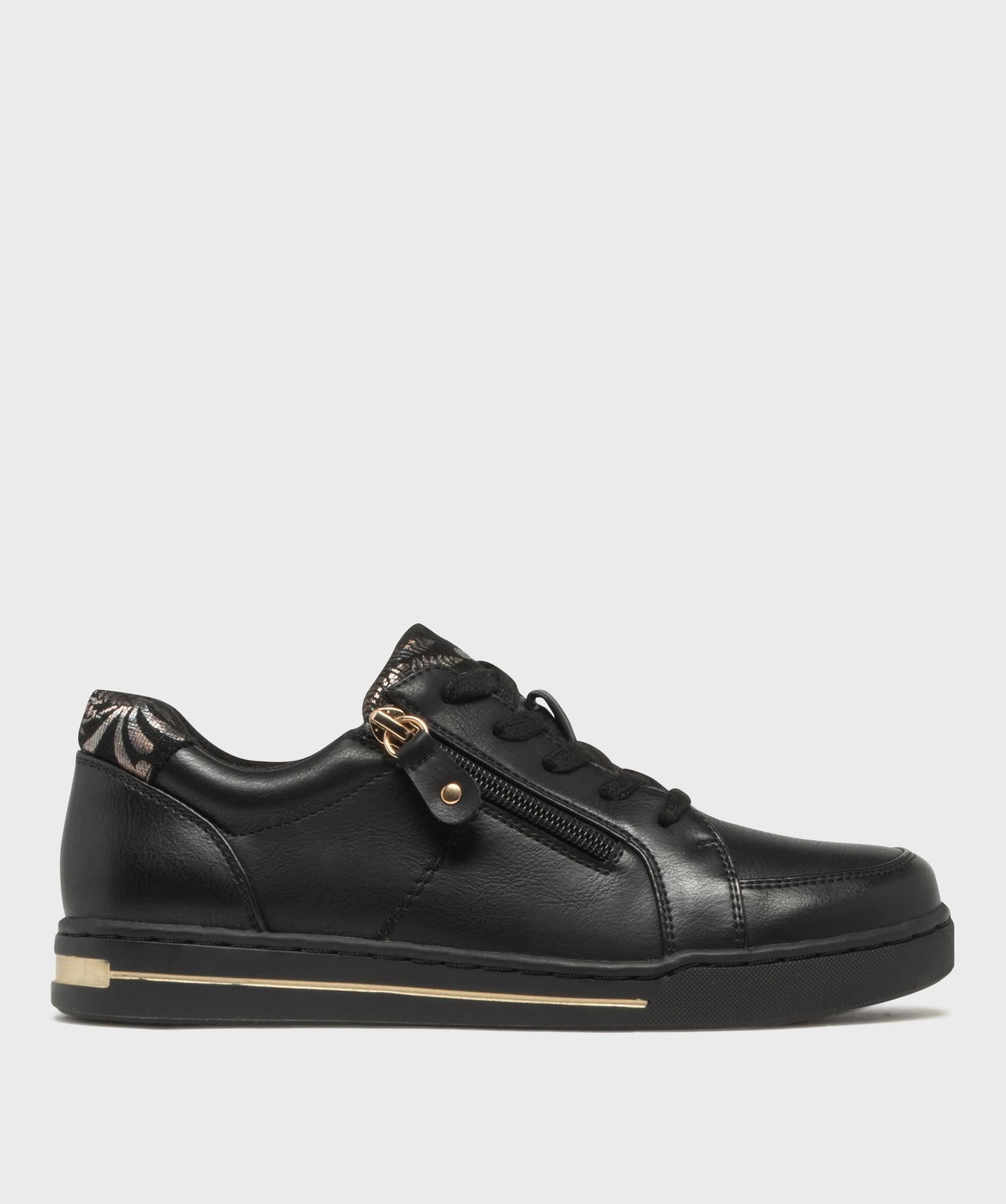 baskets basses avec touches scintillantes femme - valentina baldano noir standard
