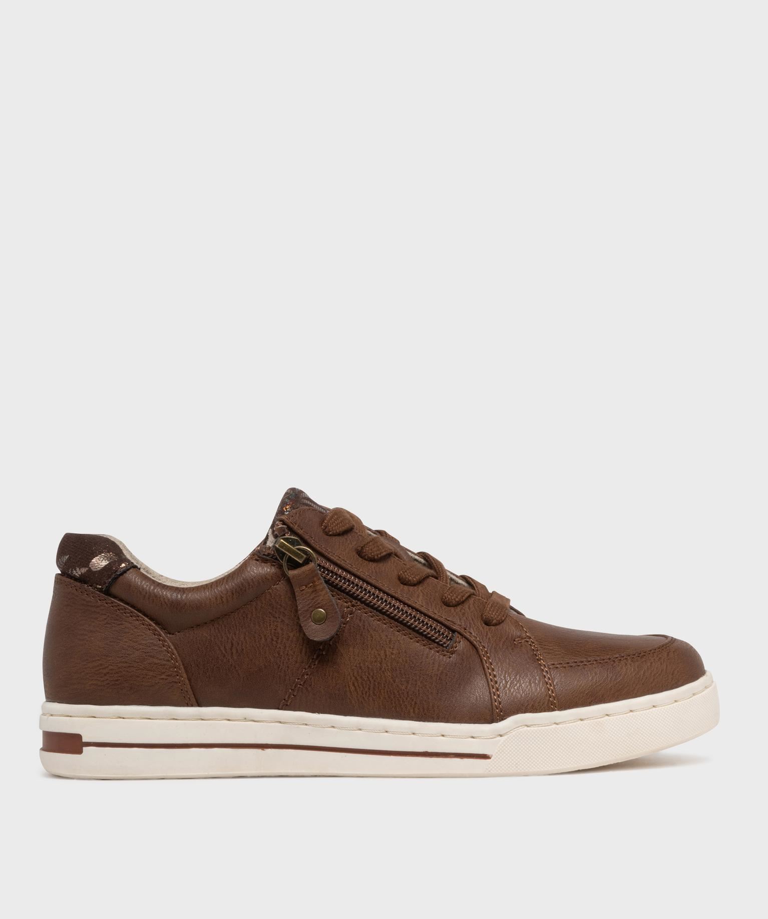 baskets basses avec touches scintillantes femme - valentina baldano marron standard