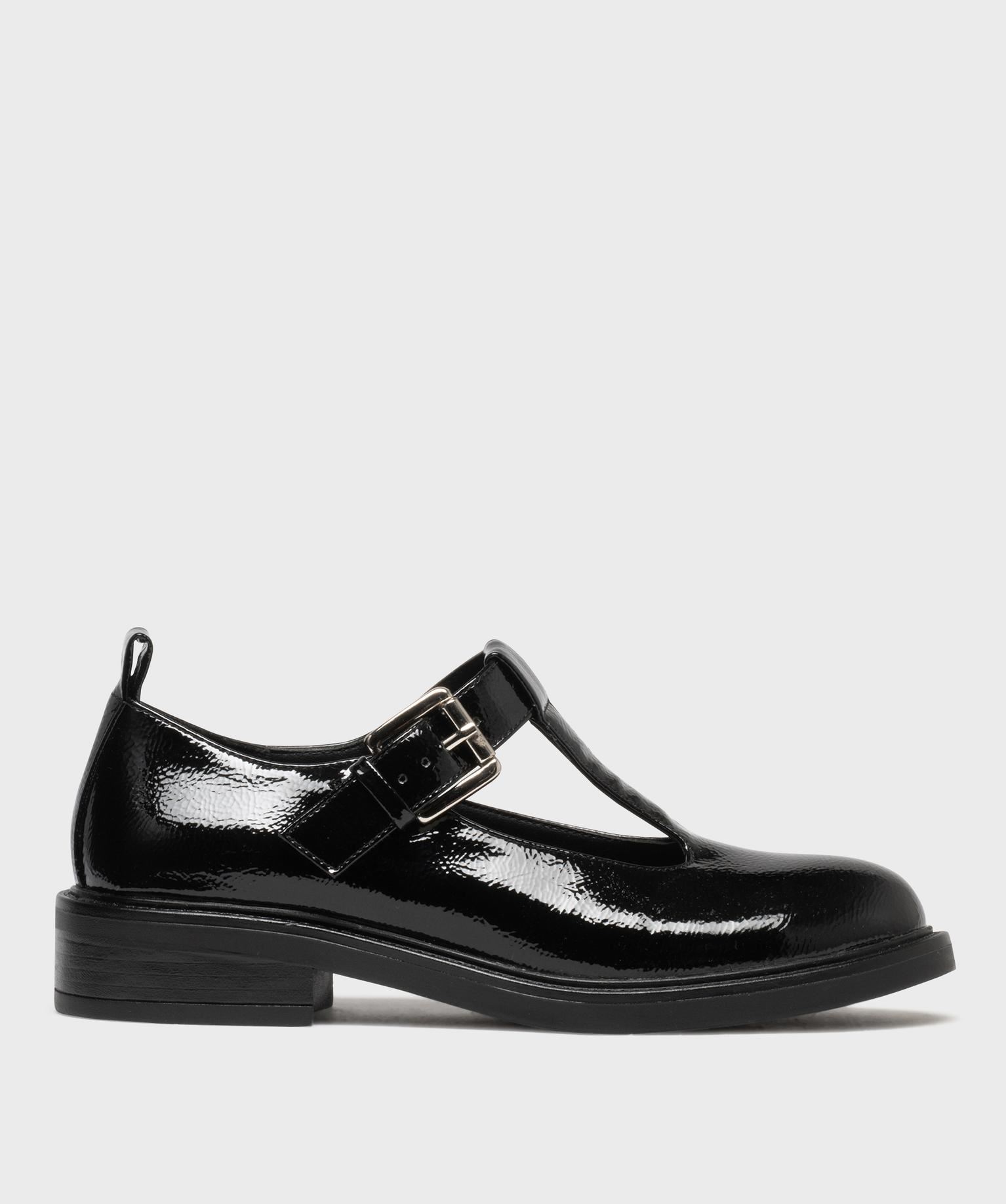 mocassins vernis forme salome femme - follow me noir vif mocassins
