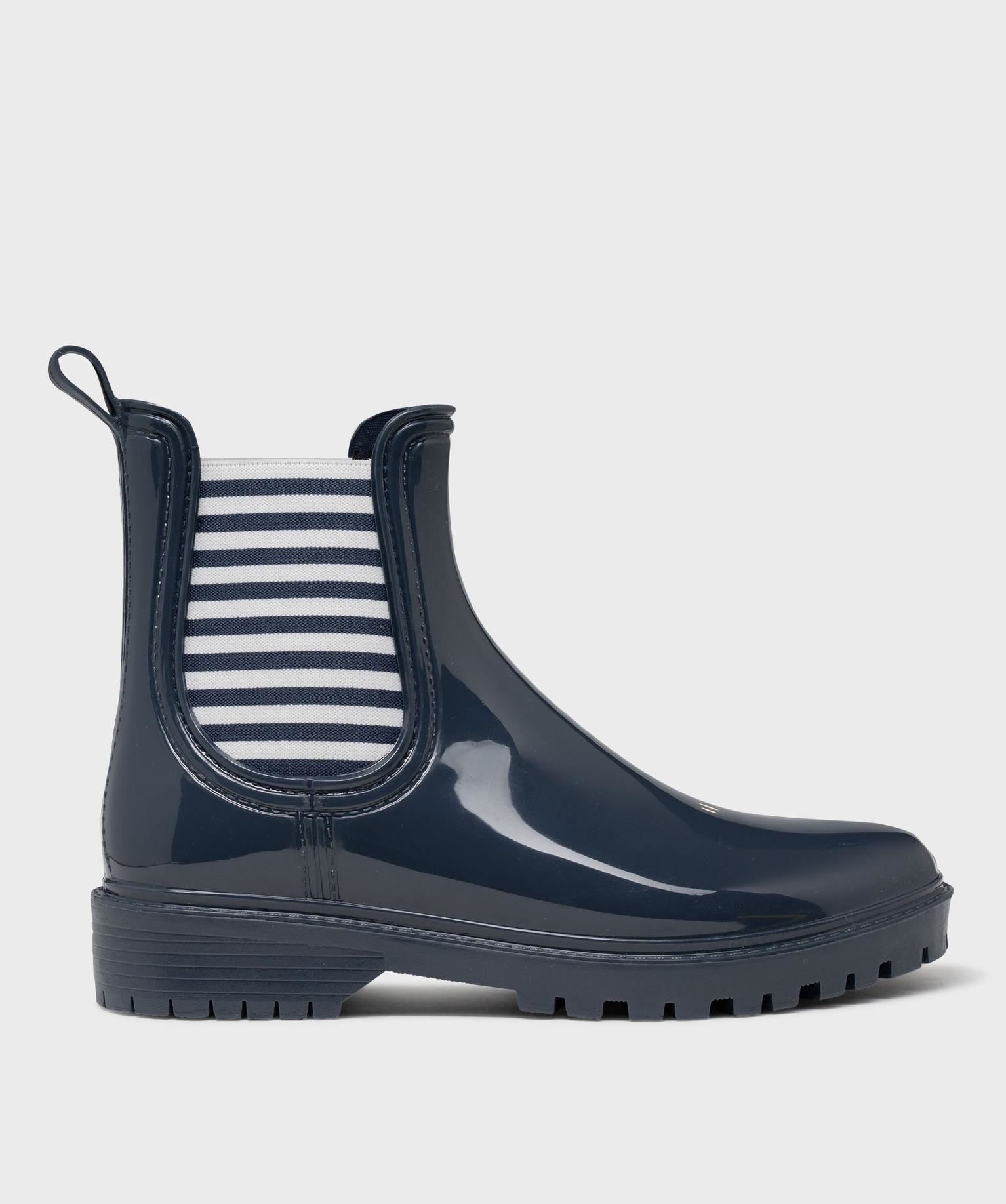 boots de pluie avec elastiques leopard femme - follow me bleu
