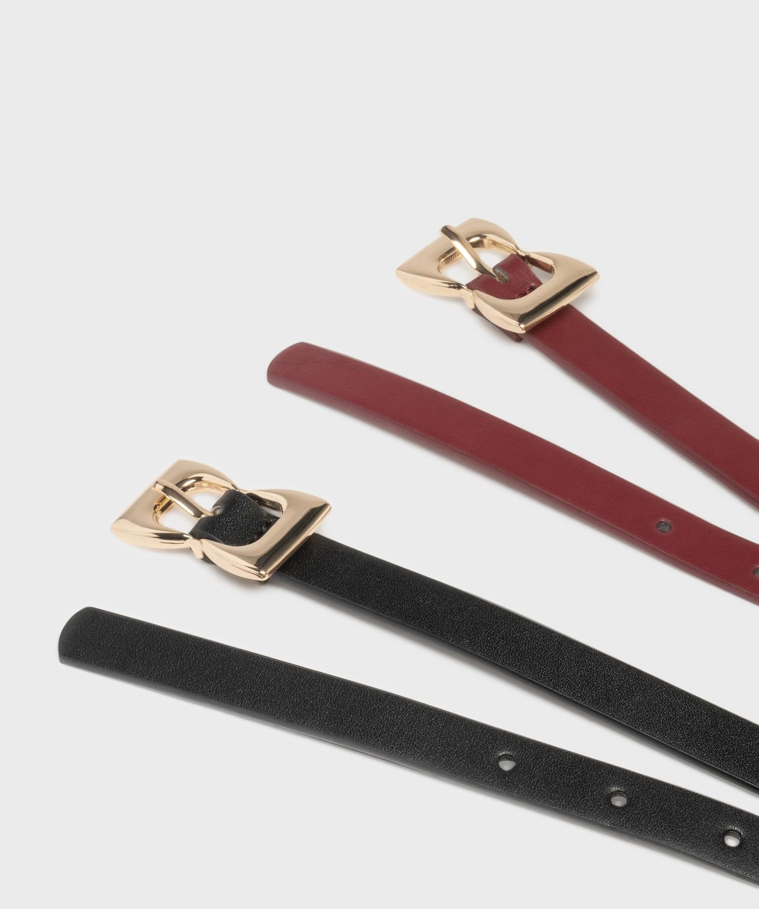 Urban Classics - Lot De 2 Ceintures TB1288 Noir Marron