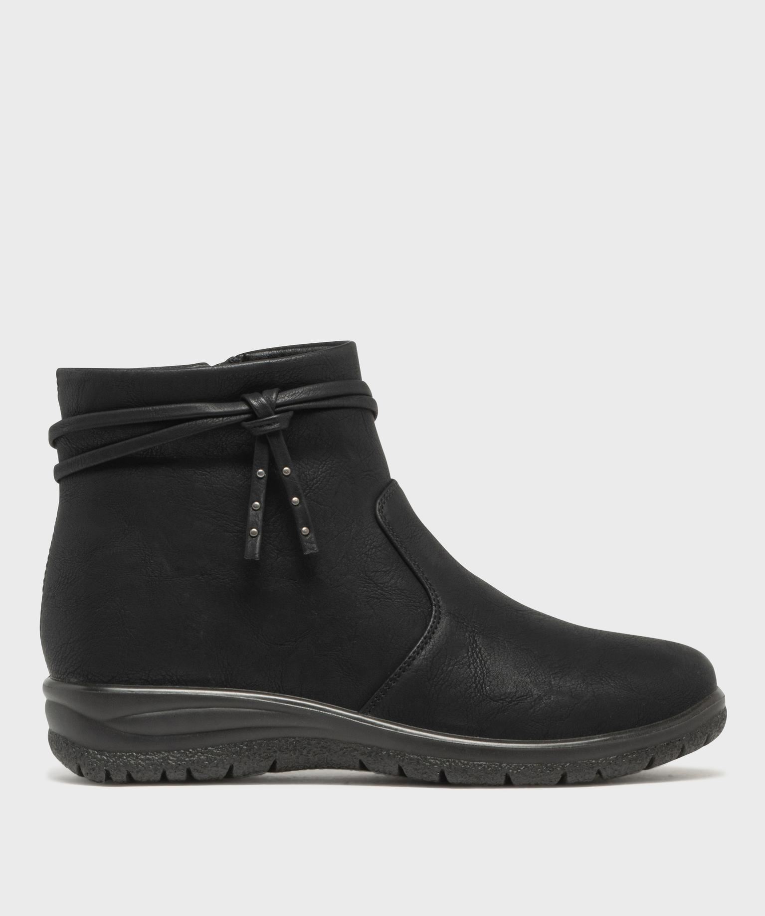 boots confort a talon compense femme noir standard bottines bottes