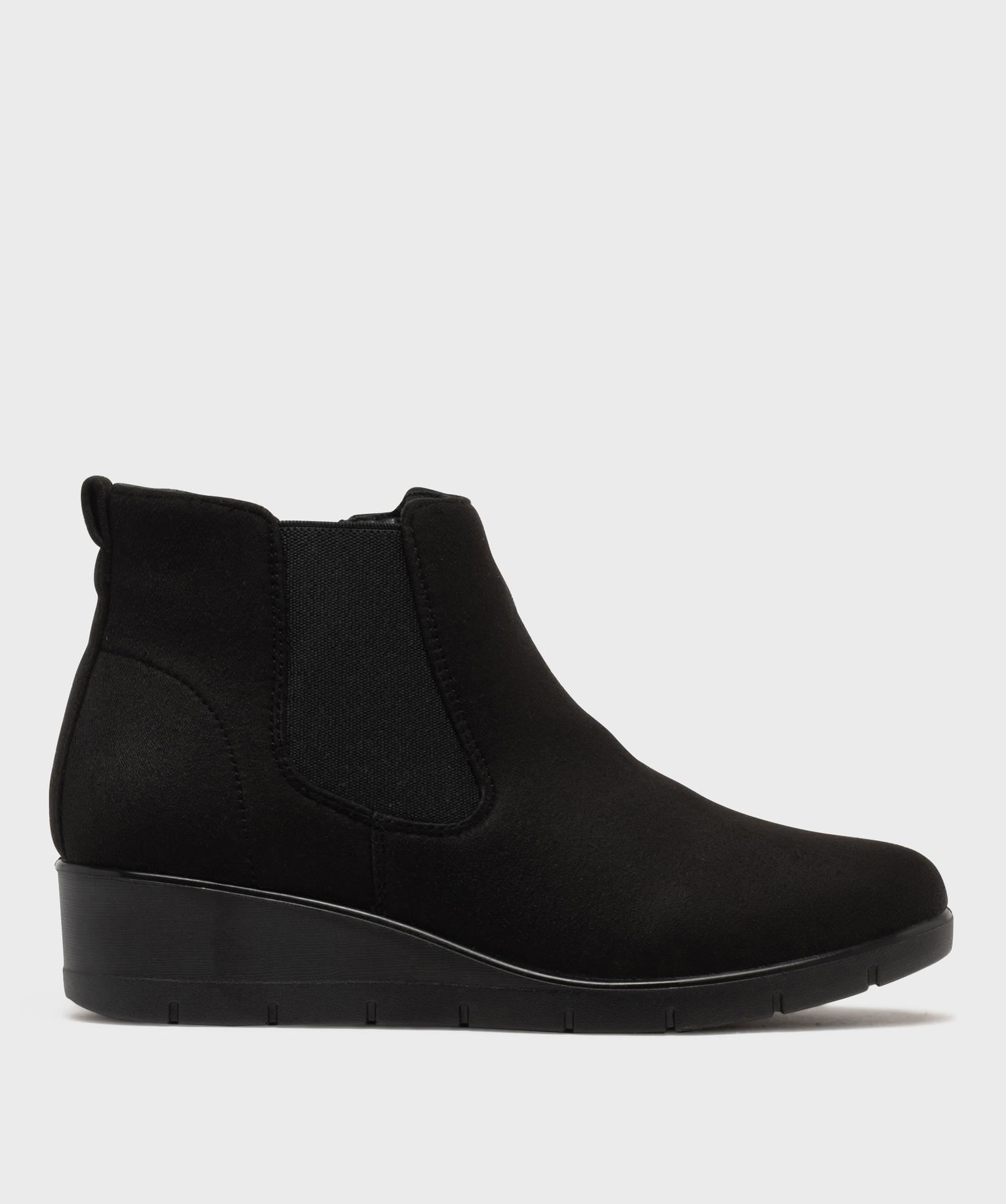 boots confort a talon compense femme noir standard bottines bottes