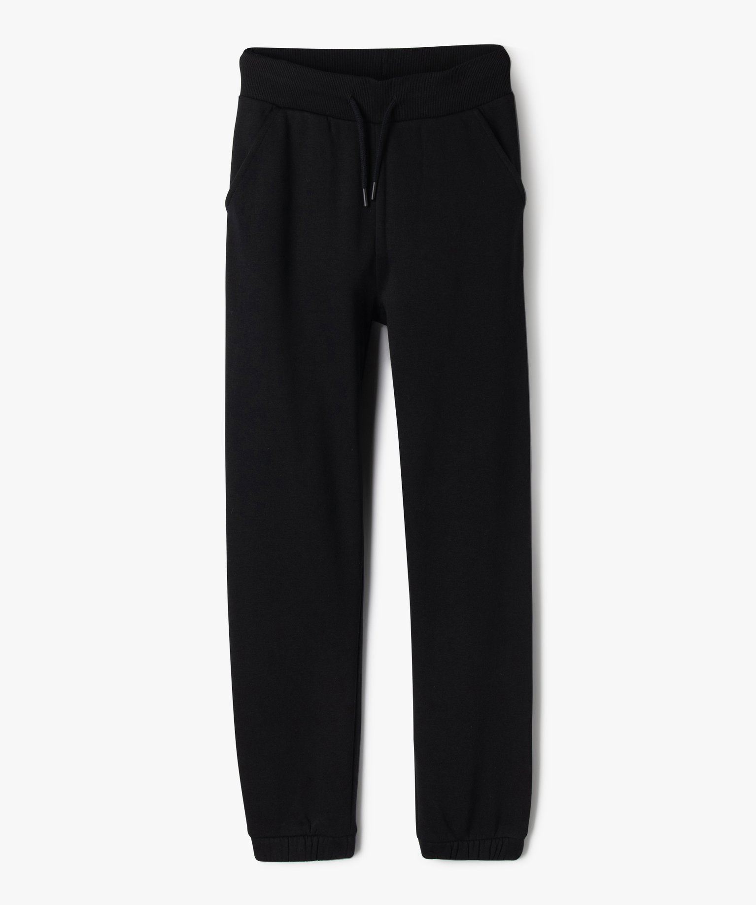 pantalon de jogging avec interieur molletonne fille noir standard