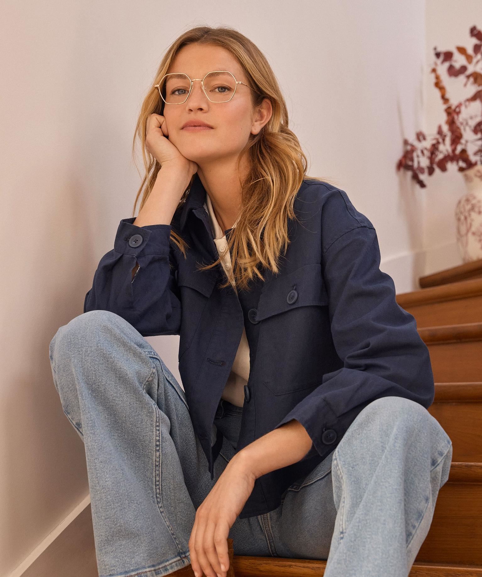 veste blazer femme - lulucastagnette bleu vestes