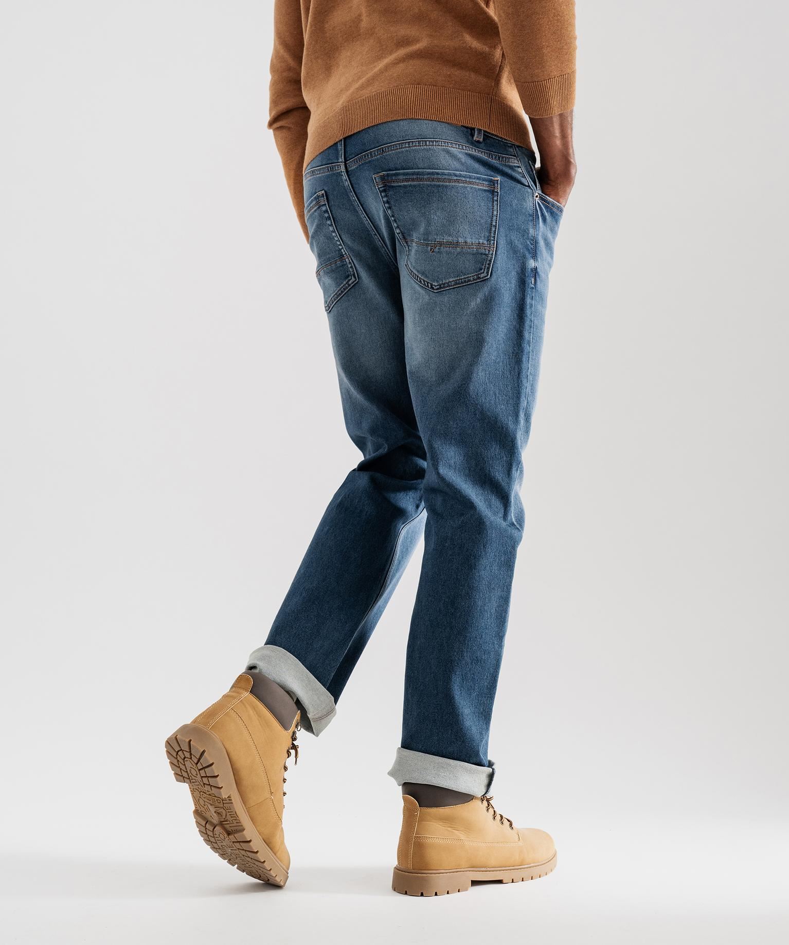 jean regular en denim stretch homme bleu