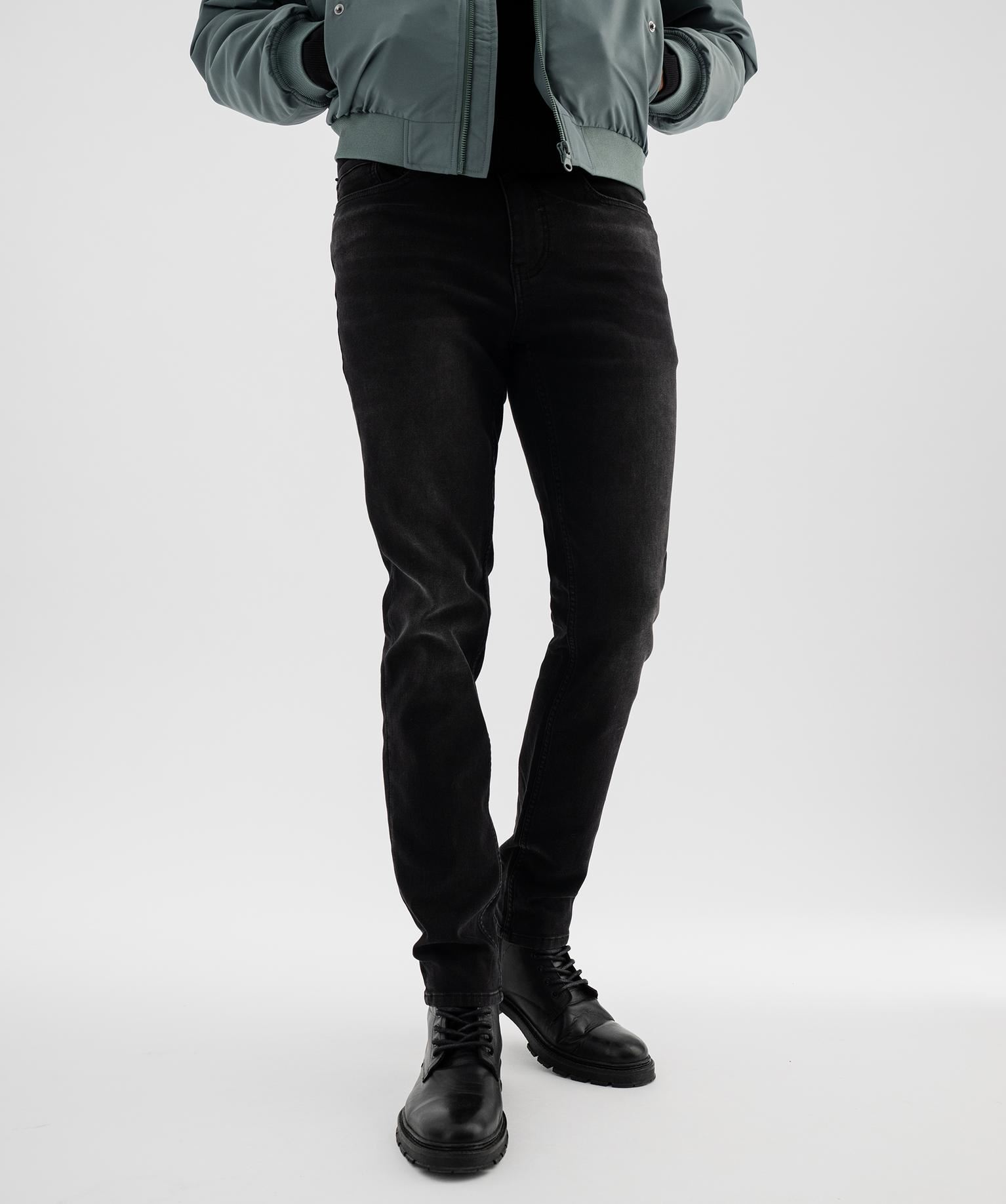 jean neige coupe slim extensible homme noir vif