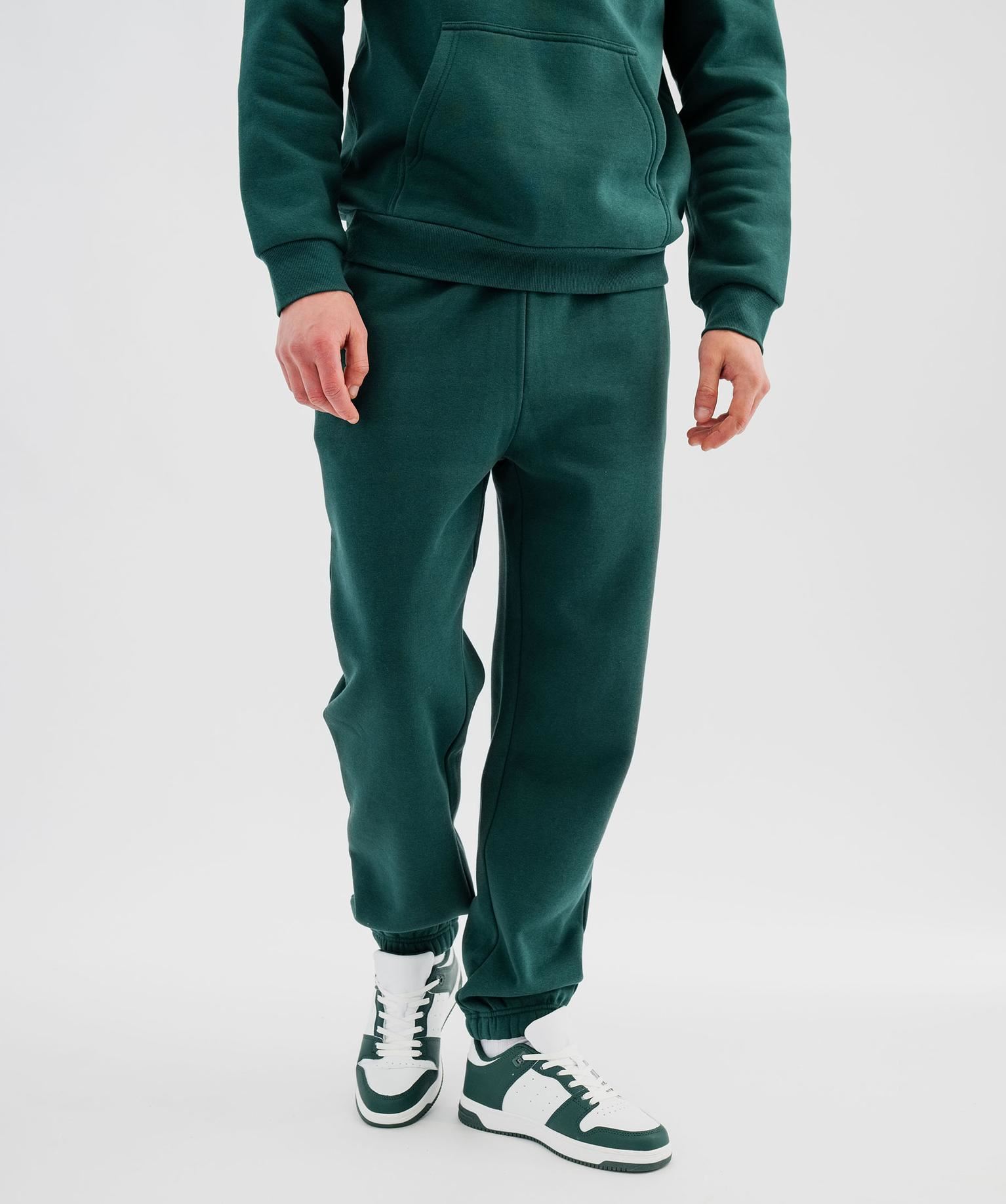 pantalon de jogging interieur molletonne homme vert standard