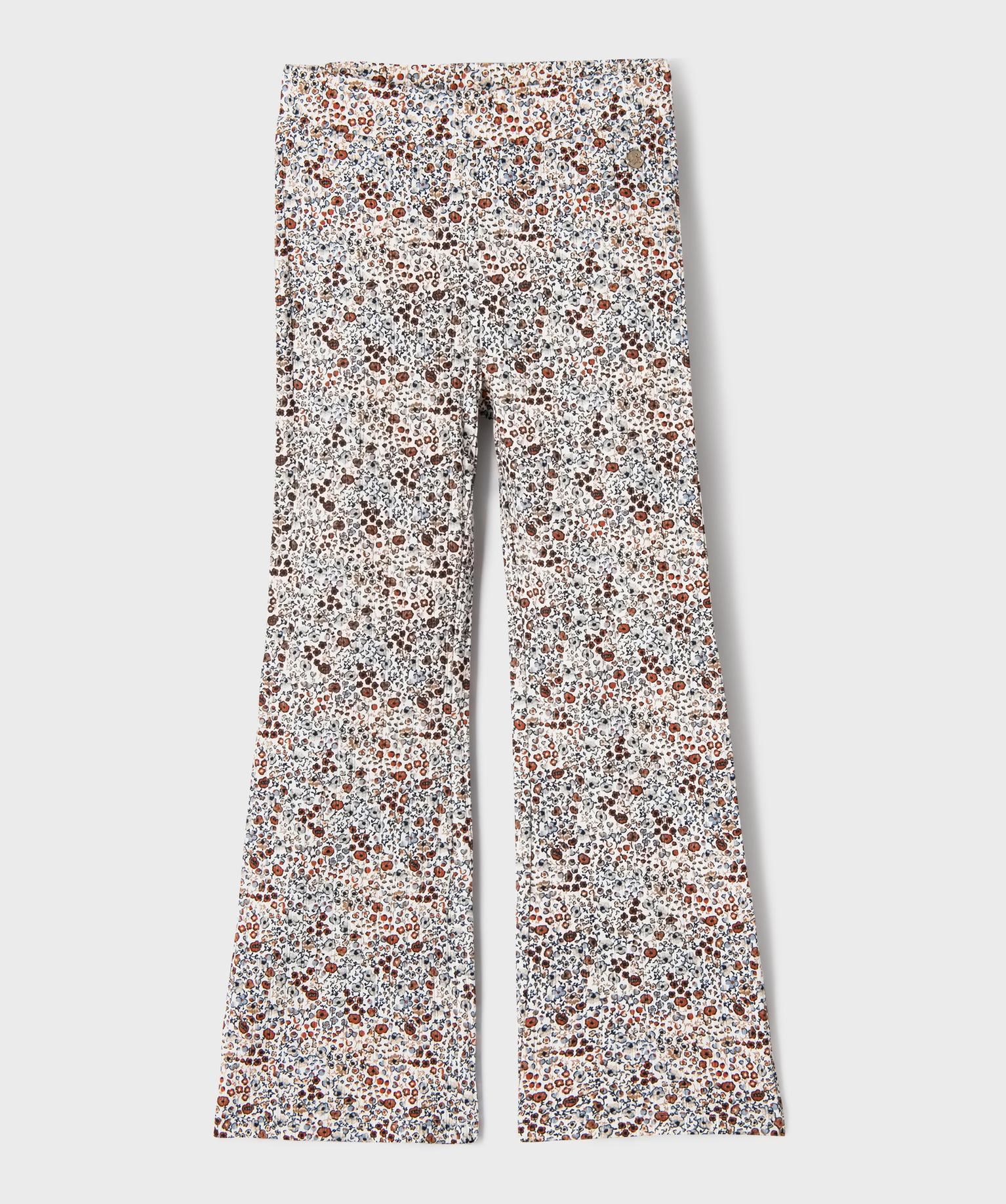 legging coupe flare a motifs fleuris fille - lulucastagnette multicolore