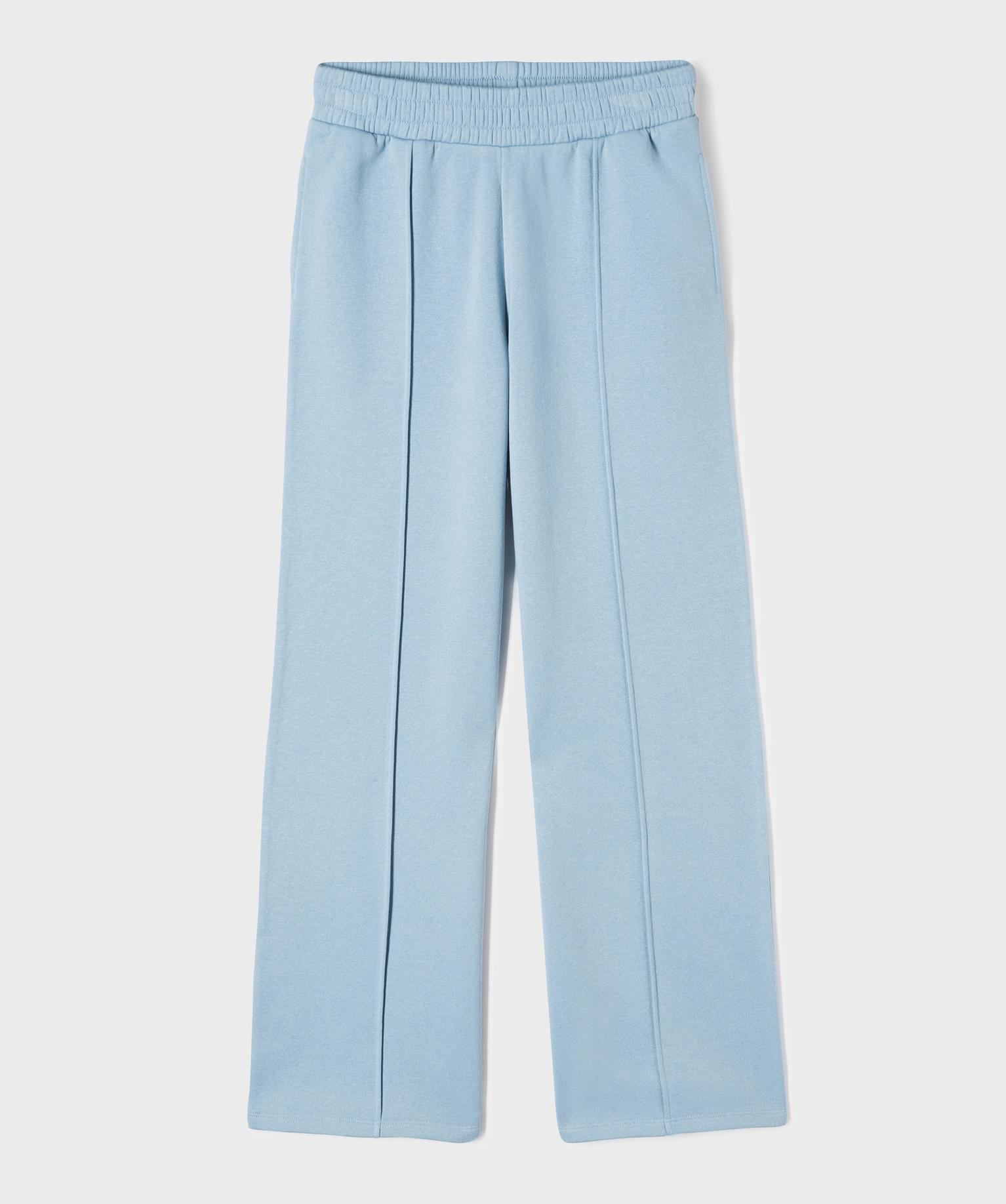 pantalon de jogging coupe large taille elastique fille bleu