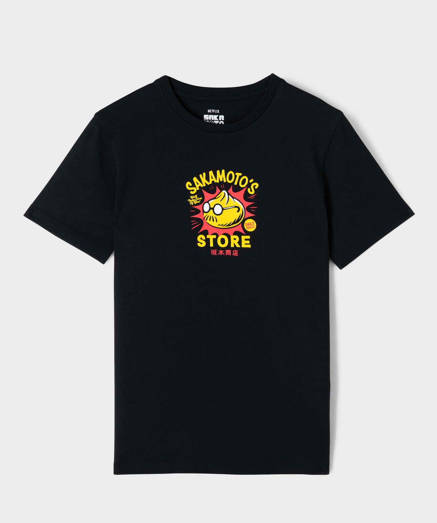 tee-shirt manches courtes a motif manga garcon - sakamoto days noir standard tee-shirts