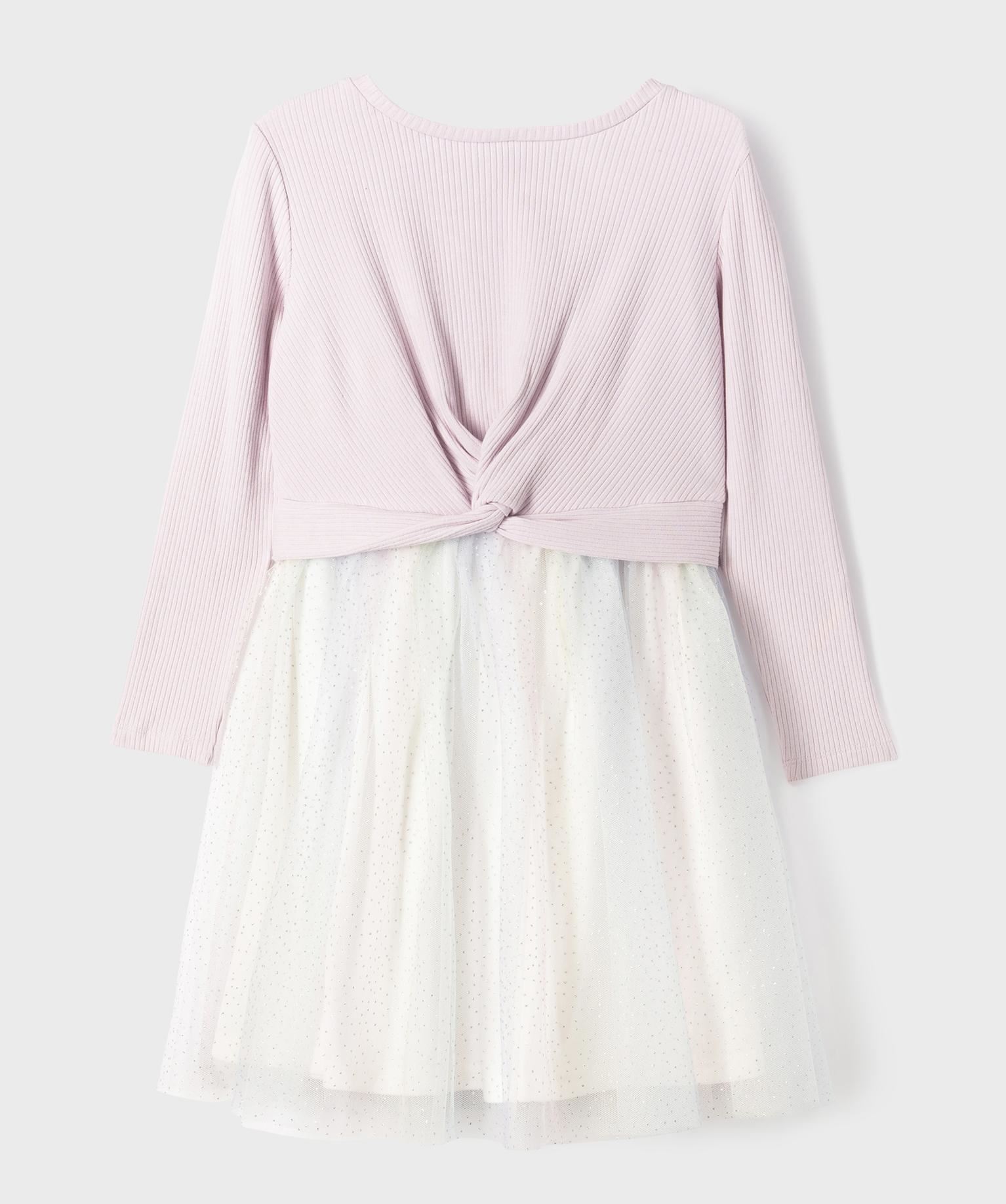 robe avec jupe en tulle a paillettes fille violet