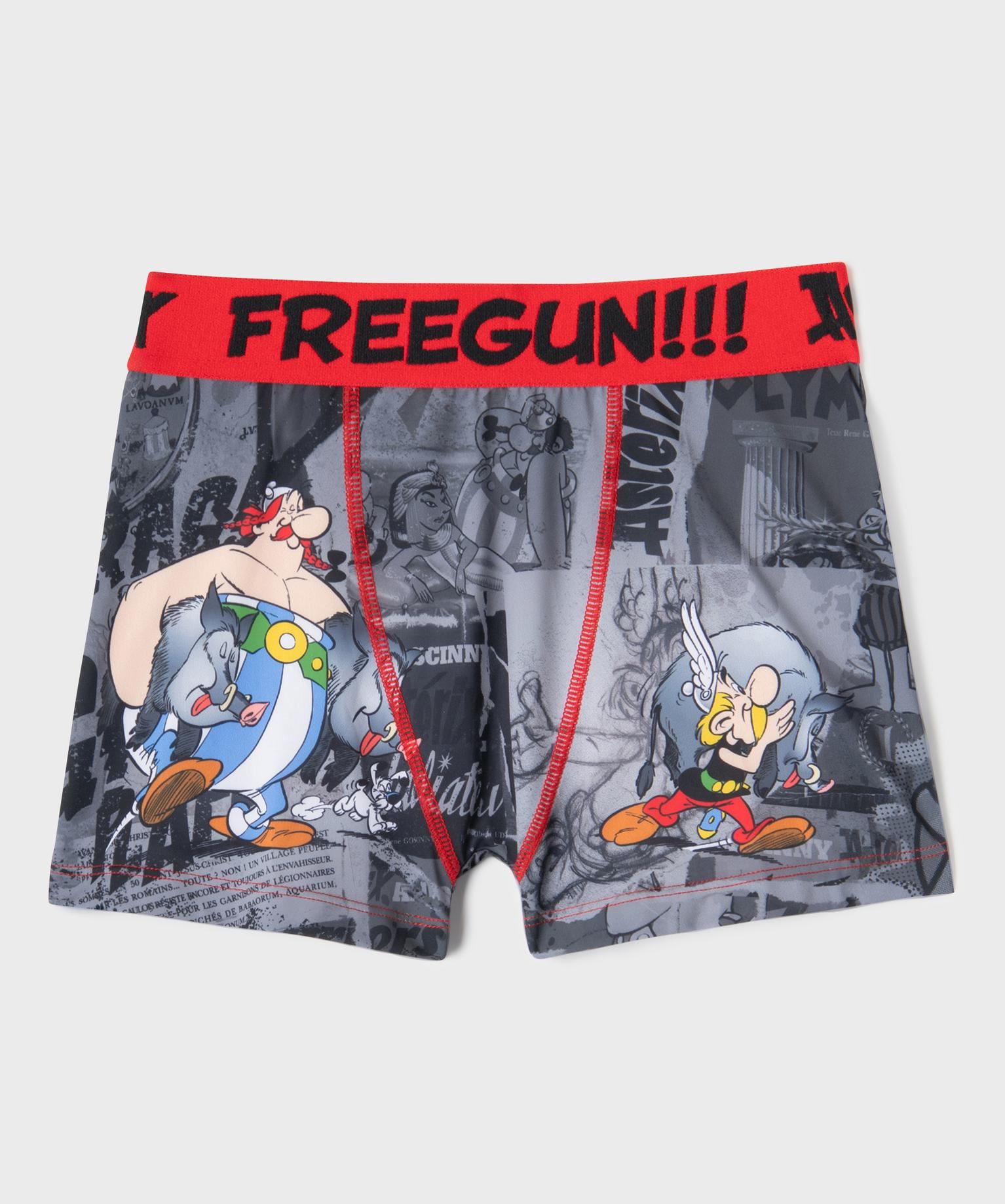boxer imprime asterix et obelix garcon - freegun x asterix multicolore