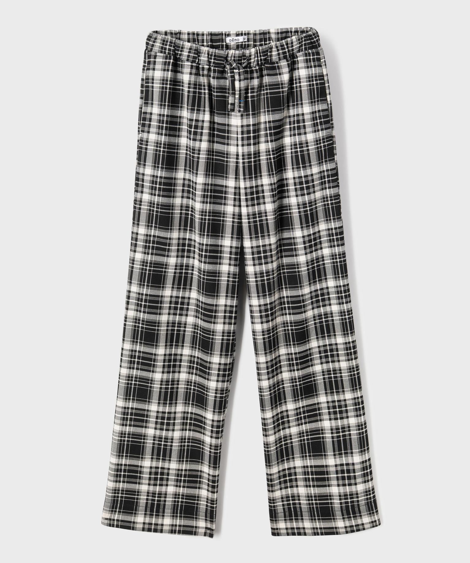 pantalon a carreaux large et fluide fille imprime pantalons