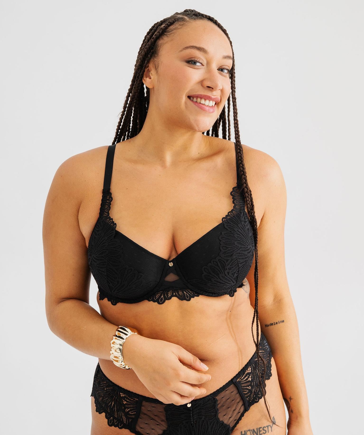 soutien-gorge emboitant a coques fines femme grande taille noir standard