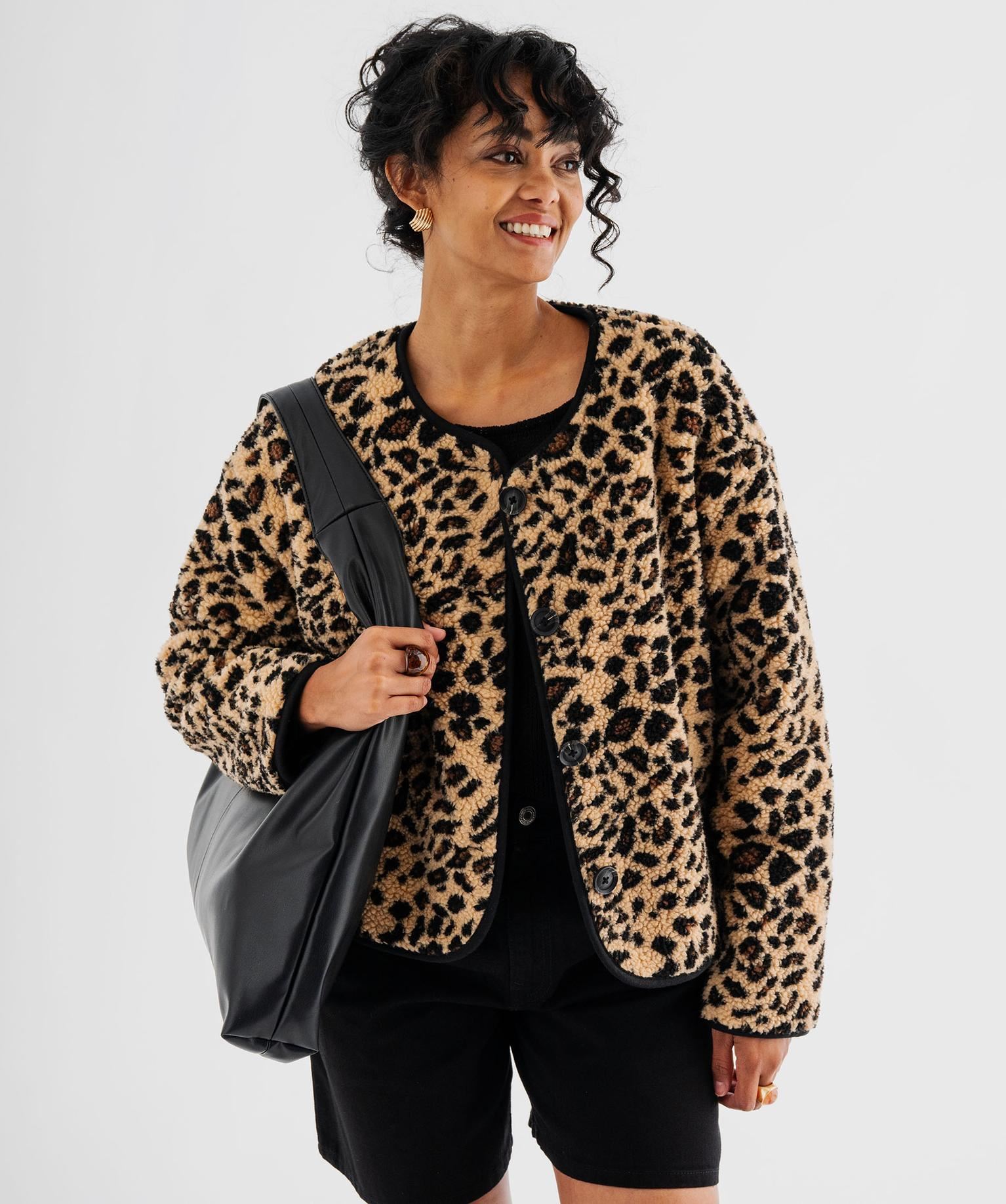 veste en sherpa reversible femme noir standard manteaux
