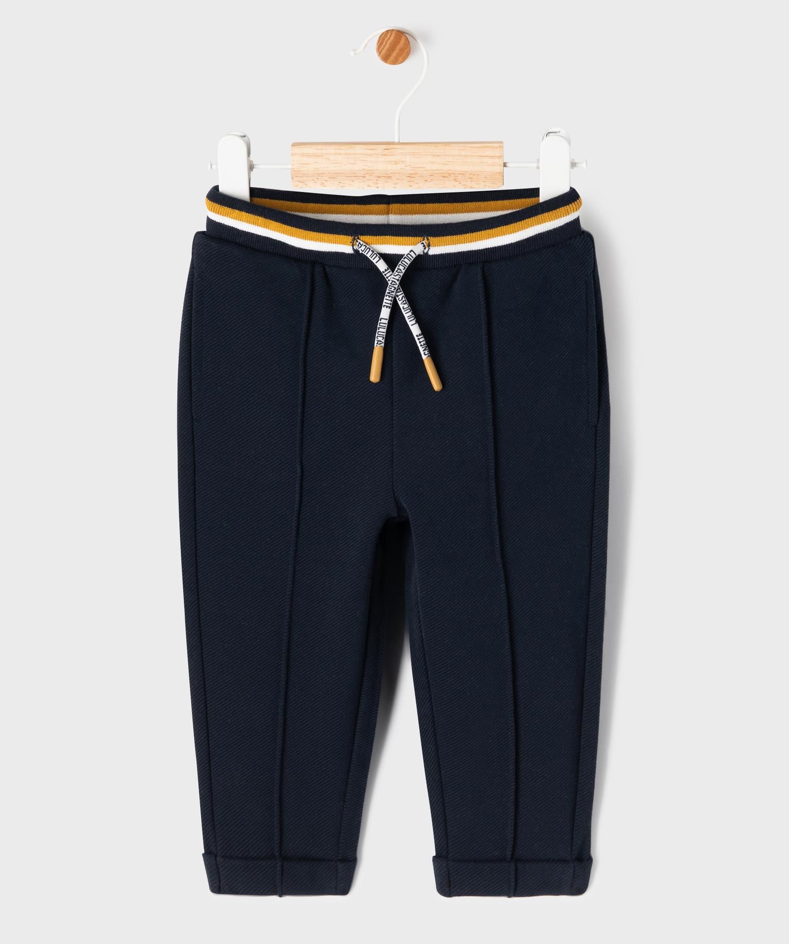 pantalon en maille bebe garcon - lulucastagnette bleu