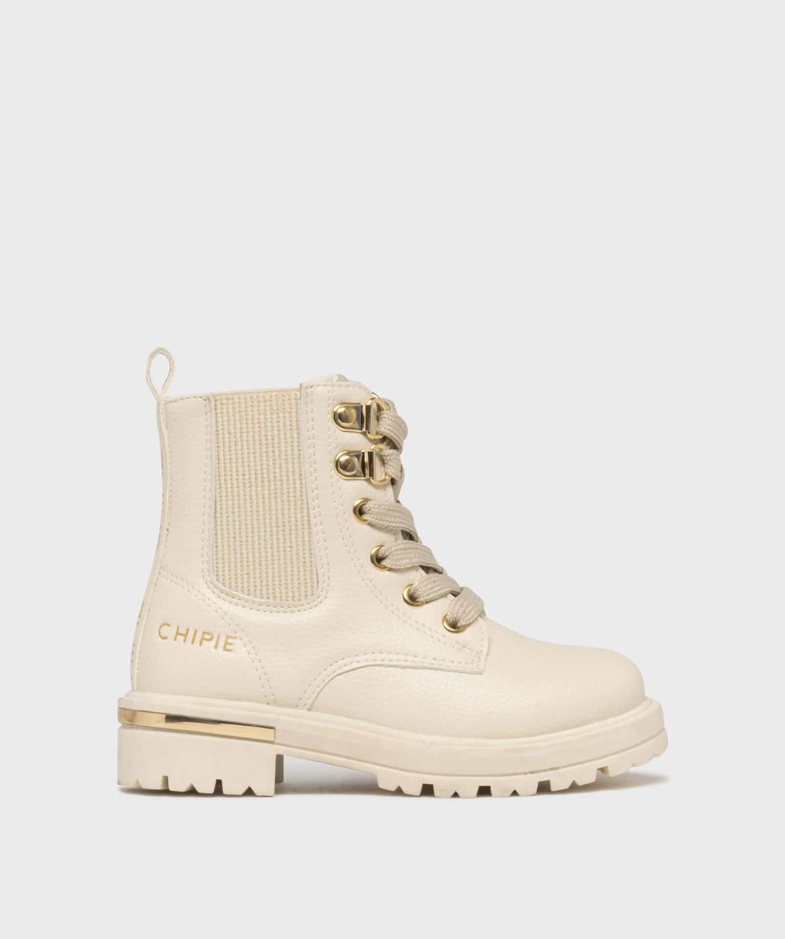 boots avec elastique et semelle crantee fille - chipie beige
