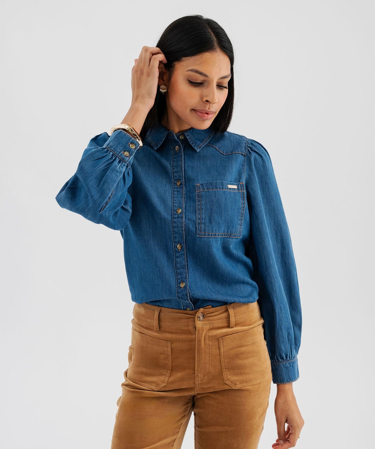 Chemise En Jean Femme Lulucastagnette Bleu Chemisiers Femme G MO chemise-en-jean-femme-lulucastagnette-bleu-chemisiers-femme-g-mo