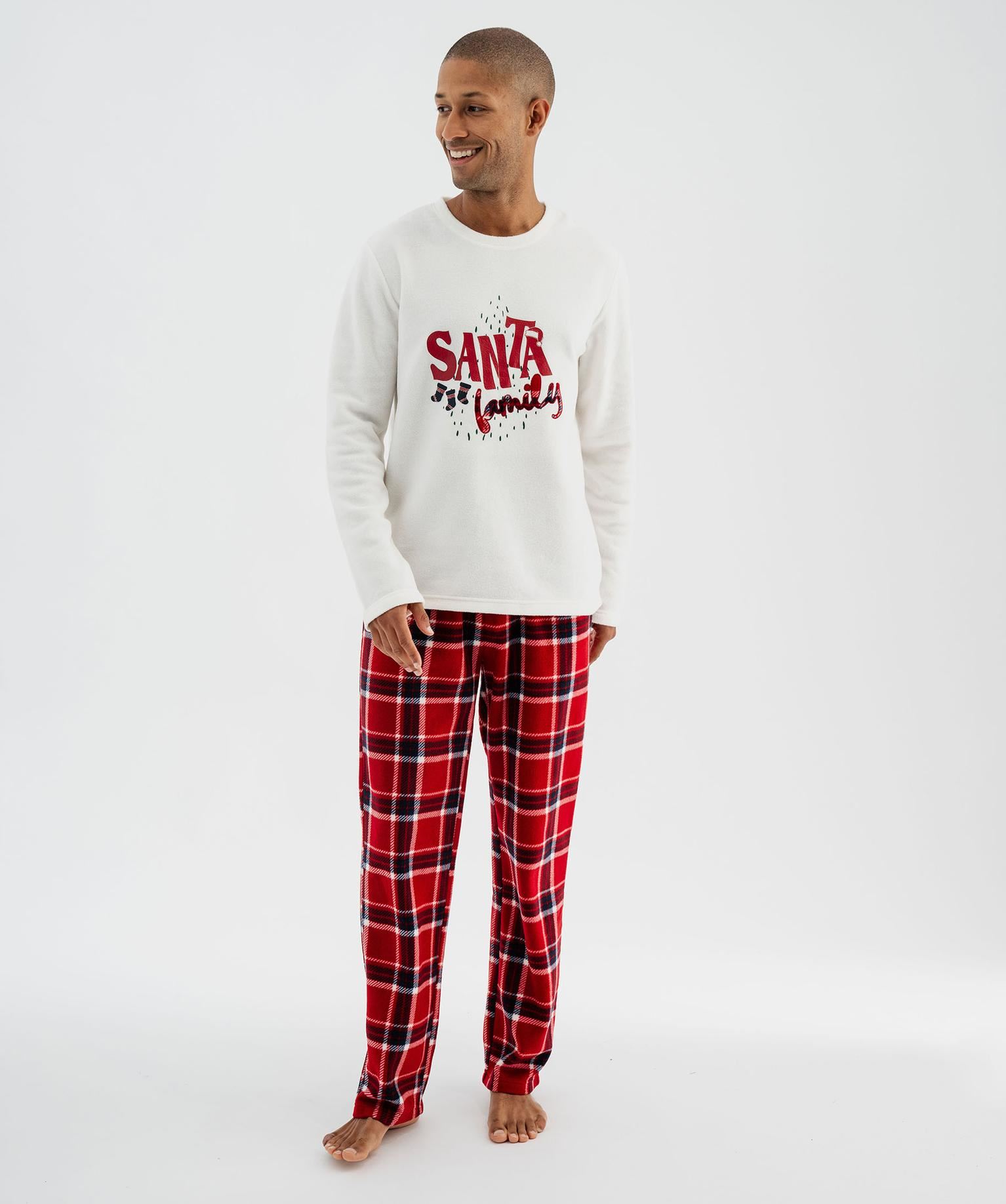 pyjama en polaire special noel homme rouge