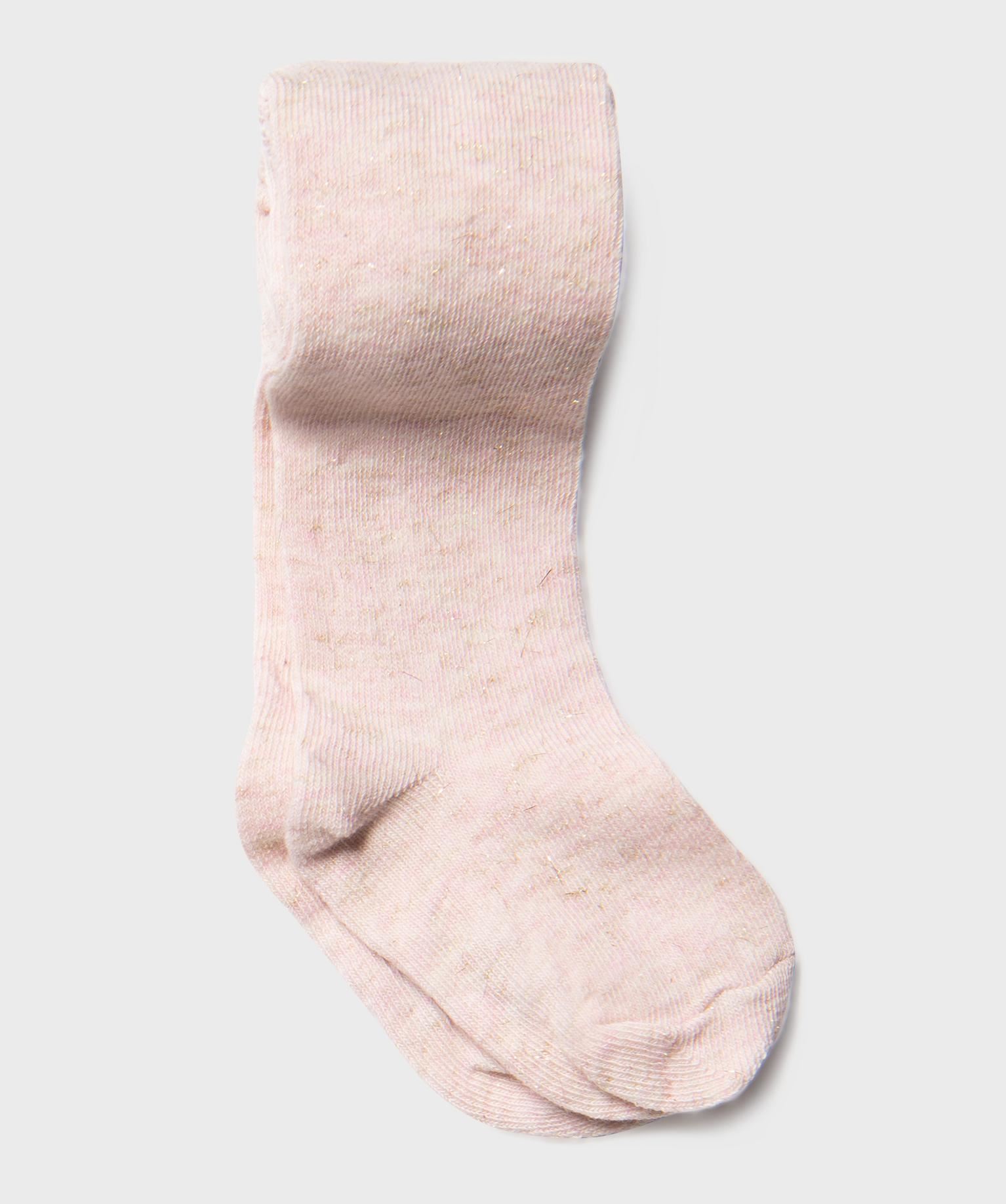 collant chaud avec fil metallise bebe fille rose collants