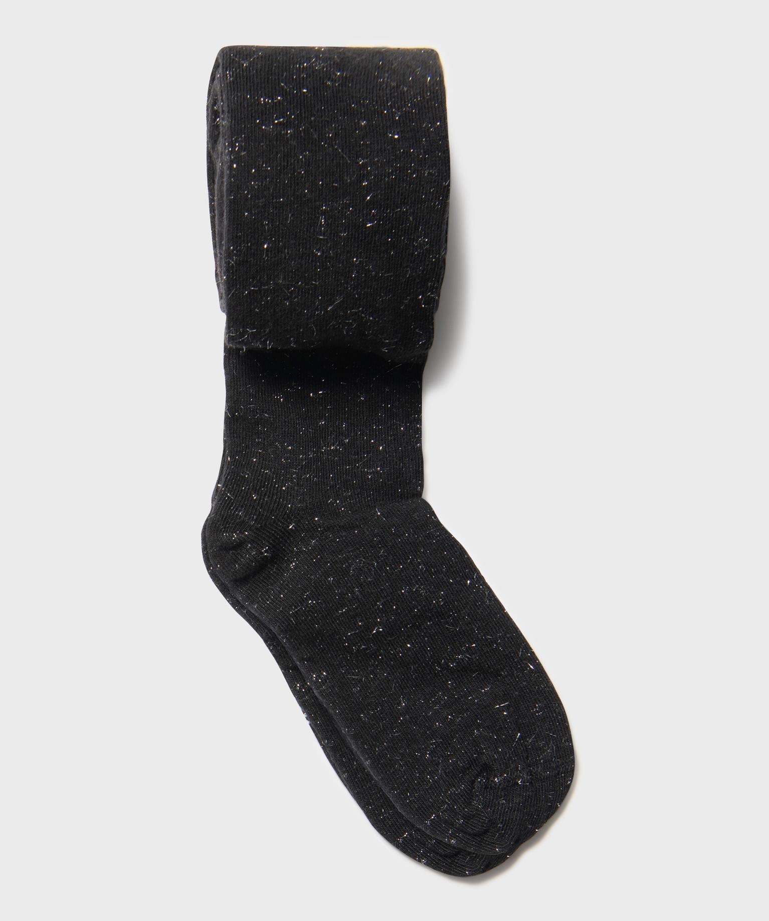 collant chaud avec fil metallise fille noir standard collants