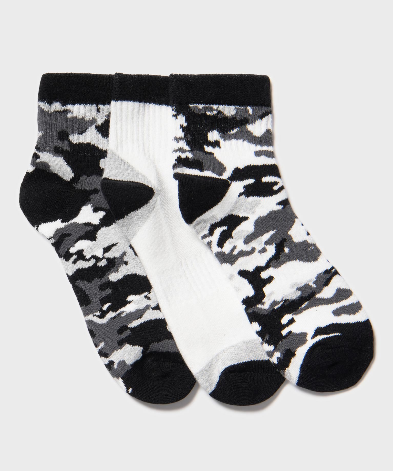 socquettes motif camouflage garcon (lot de 3) noir standard