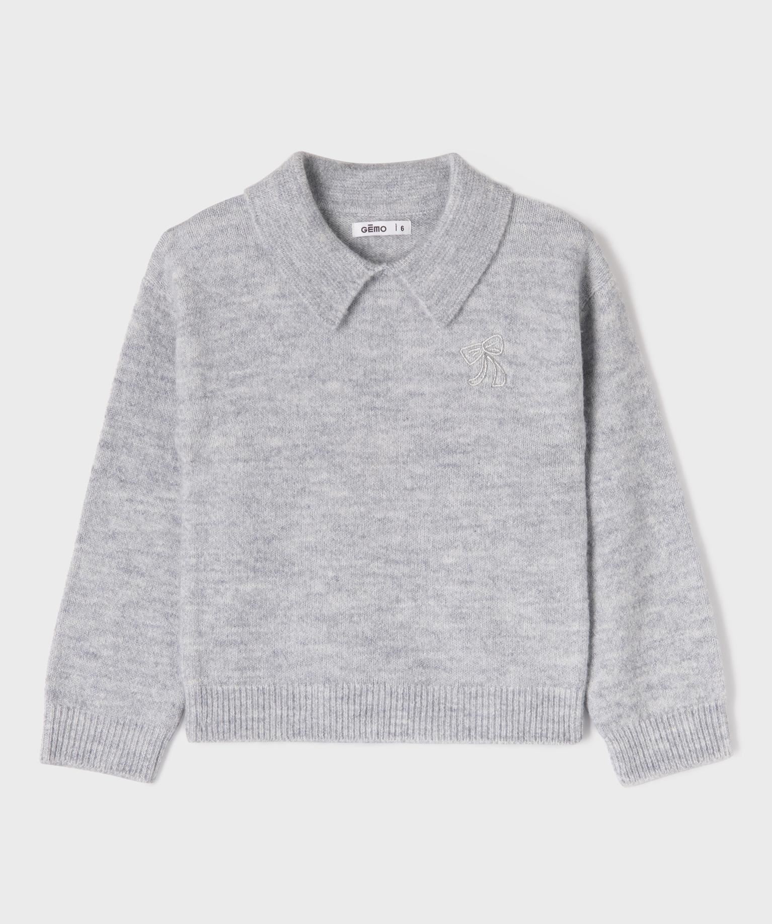 Pull Fille Zara 7 Ans Gris/Bleu Colorblock – Bon état, Mélange Acrylique Polyamide