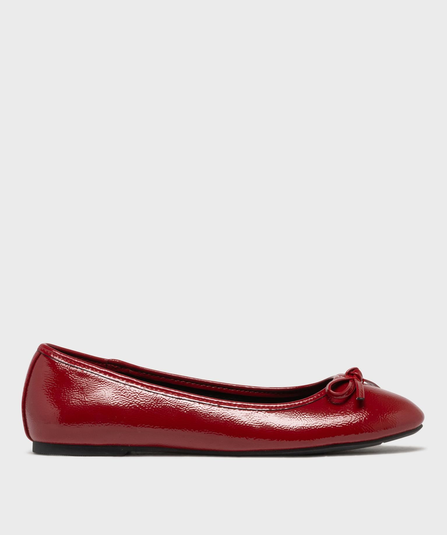 ballerines plates avec petit noeud femme - valentina baldano rouge standard ballerines