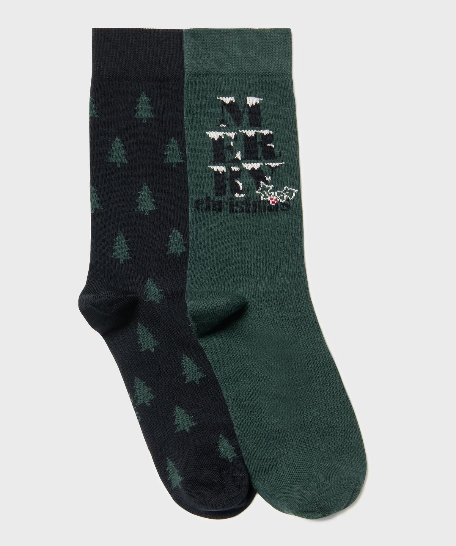 chaussettes avec motifs de noel homme (lot de 2) bleu