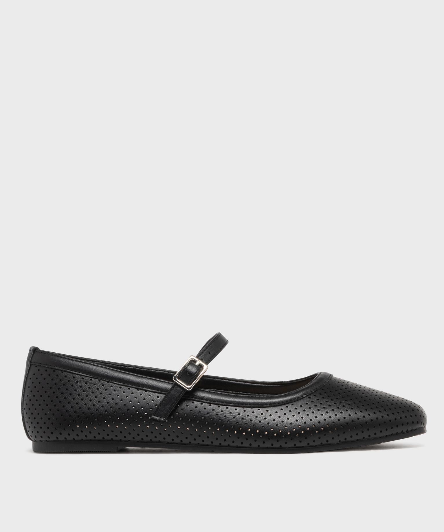 ballerines ajourees avec bride femme - valentina baldano noir standard ballerines