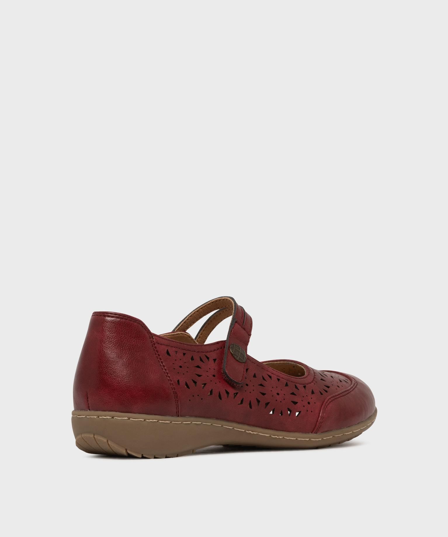 ballerines confort ajourees a brides femme rouge femme | GÉMO