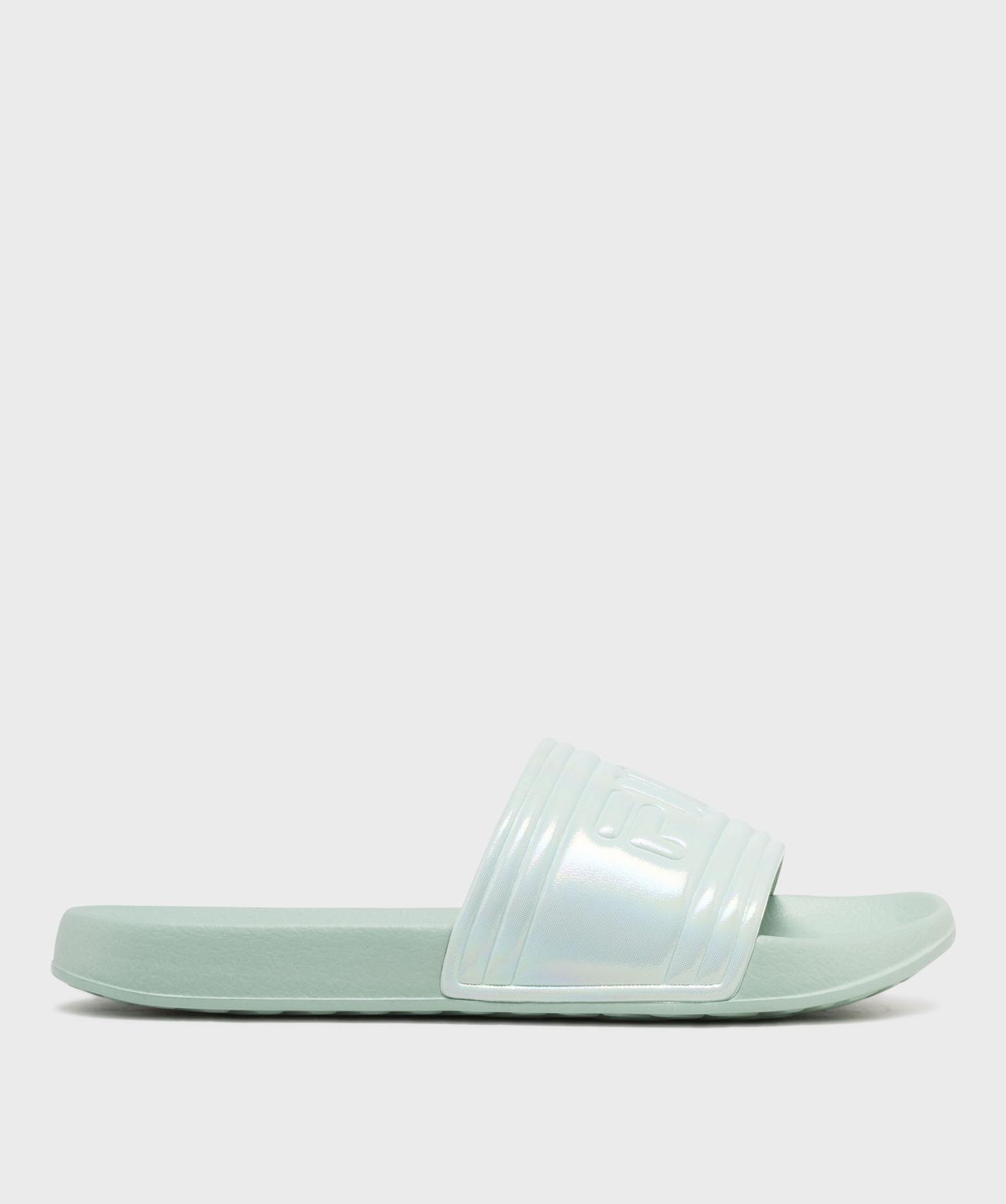 mules de piscine irisees femme - fila vert
