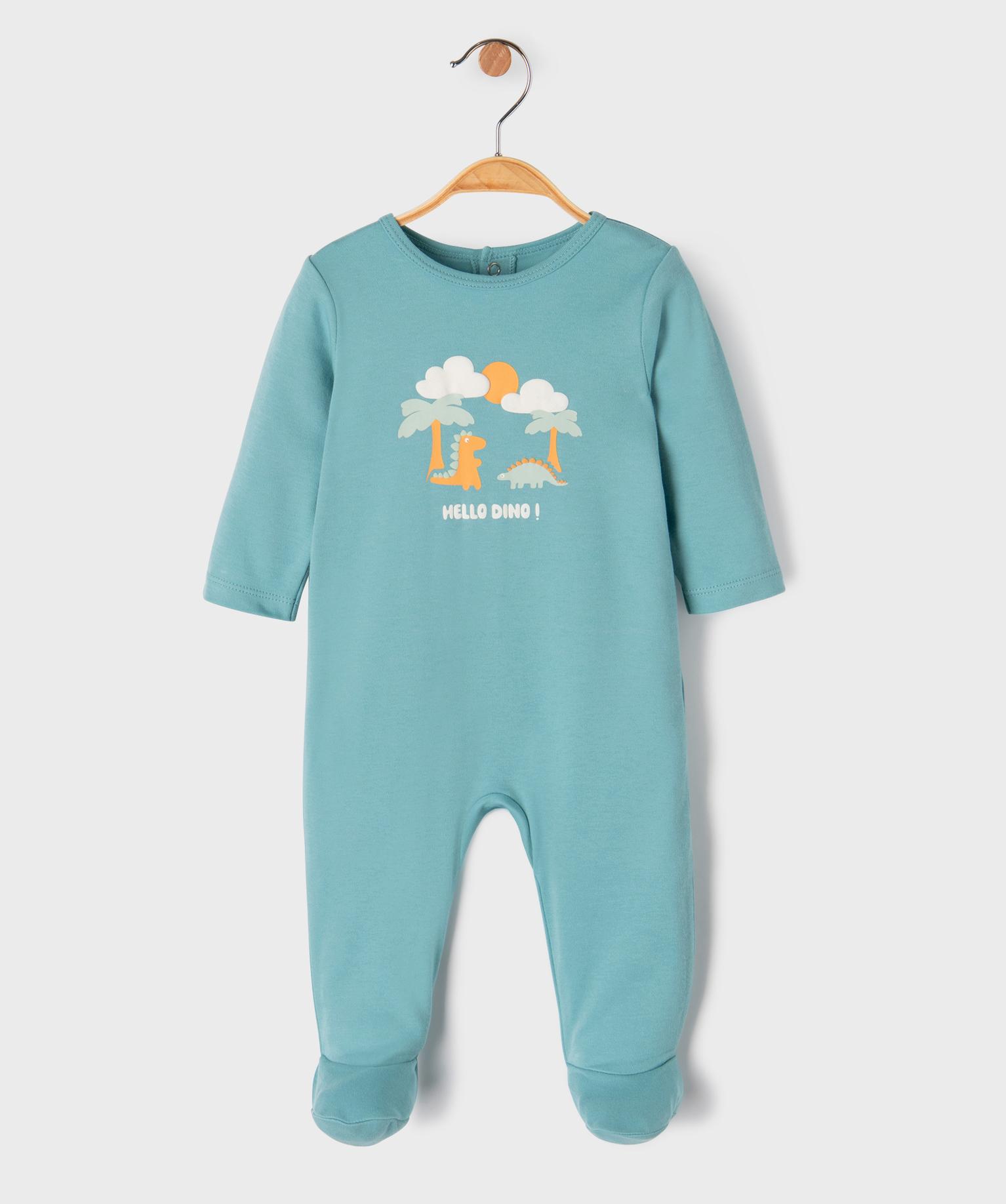 pyjama dors-bien avec motifs dinosaures bebe garcon bleu standard