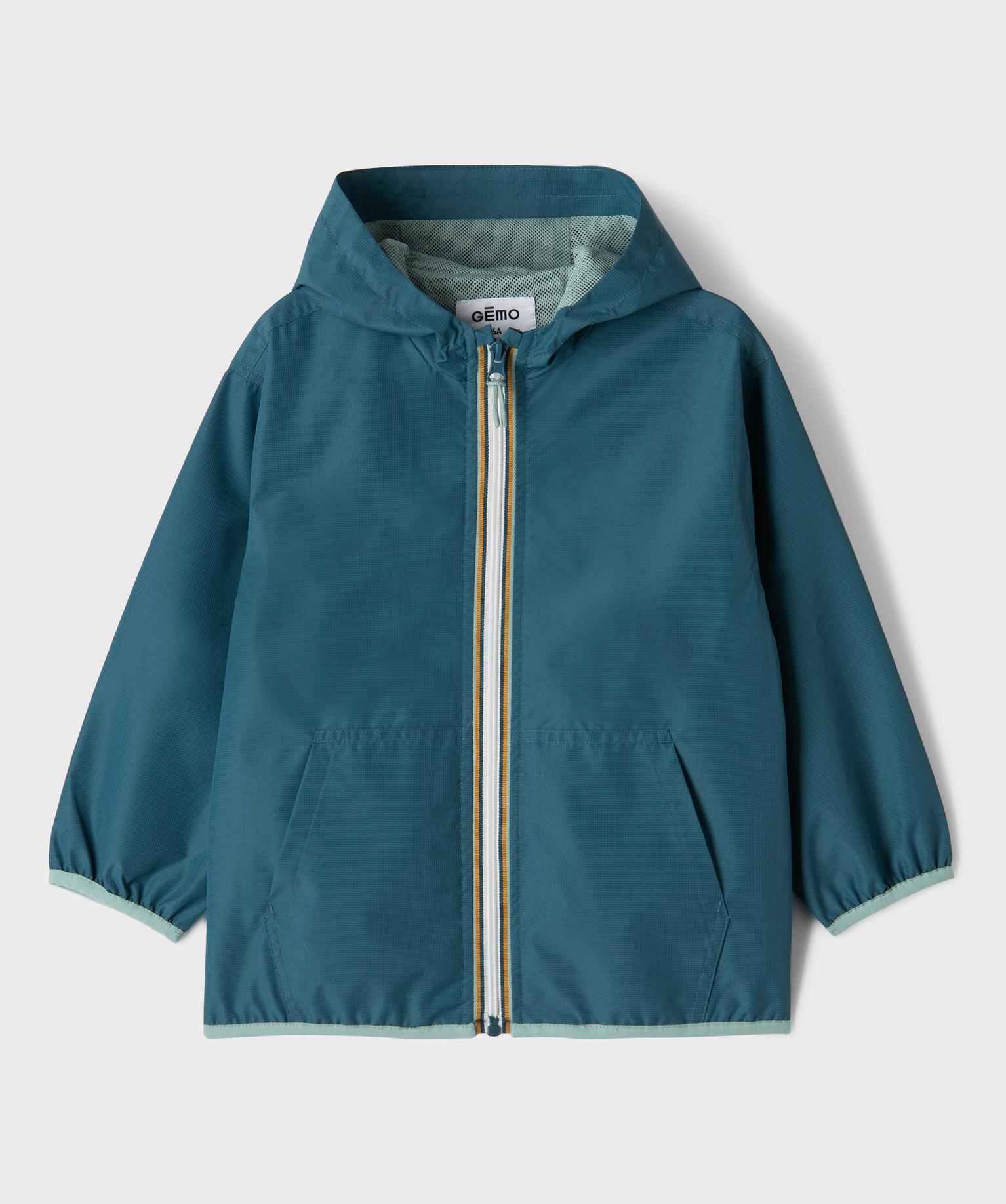 blouson impermeable leger a capuche garcon bleu standard manteaux et parkas