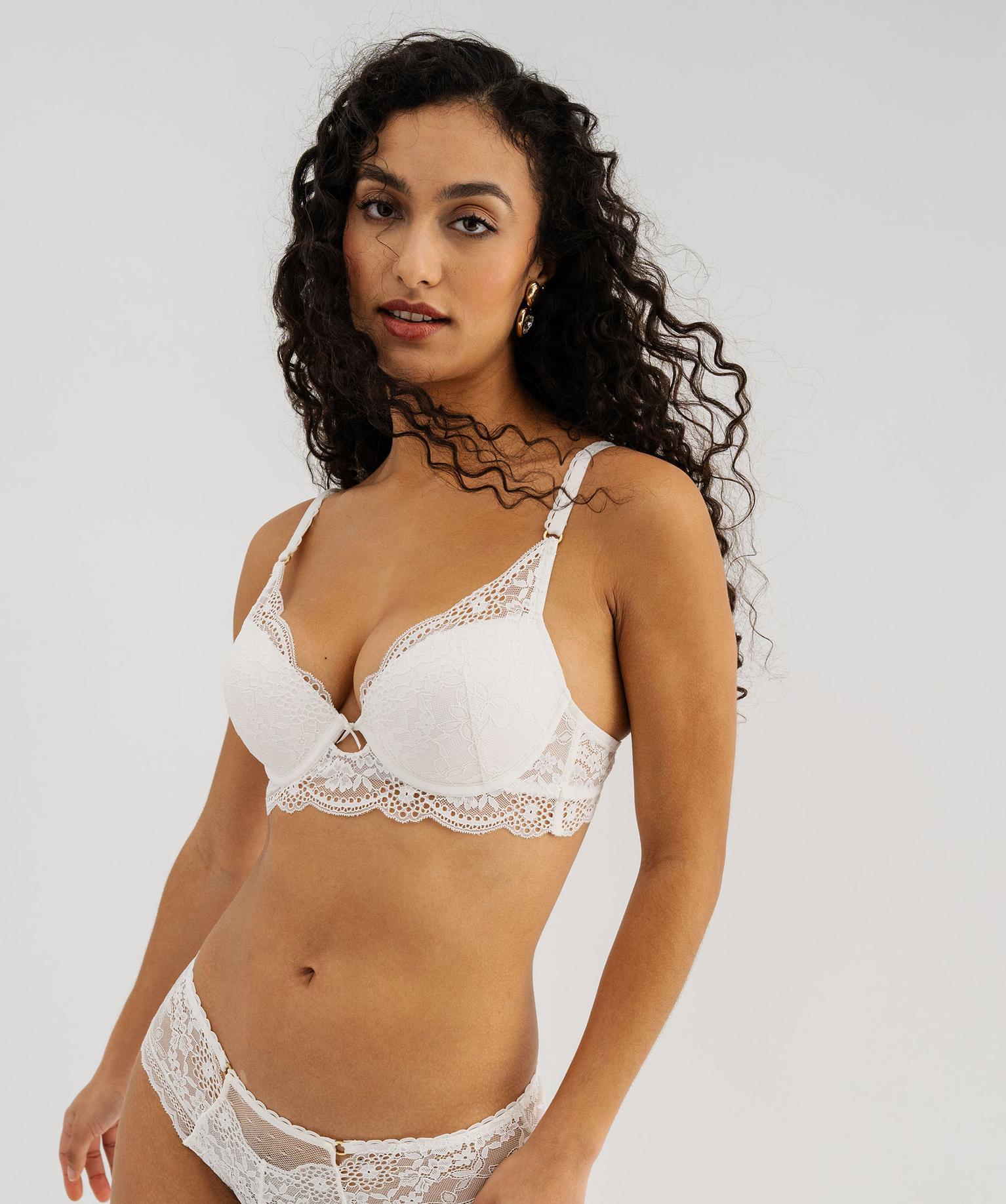 soutien-gorge push-up en dentelle blanc standard soutien-gorge push-up