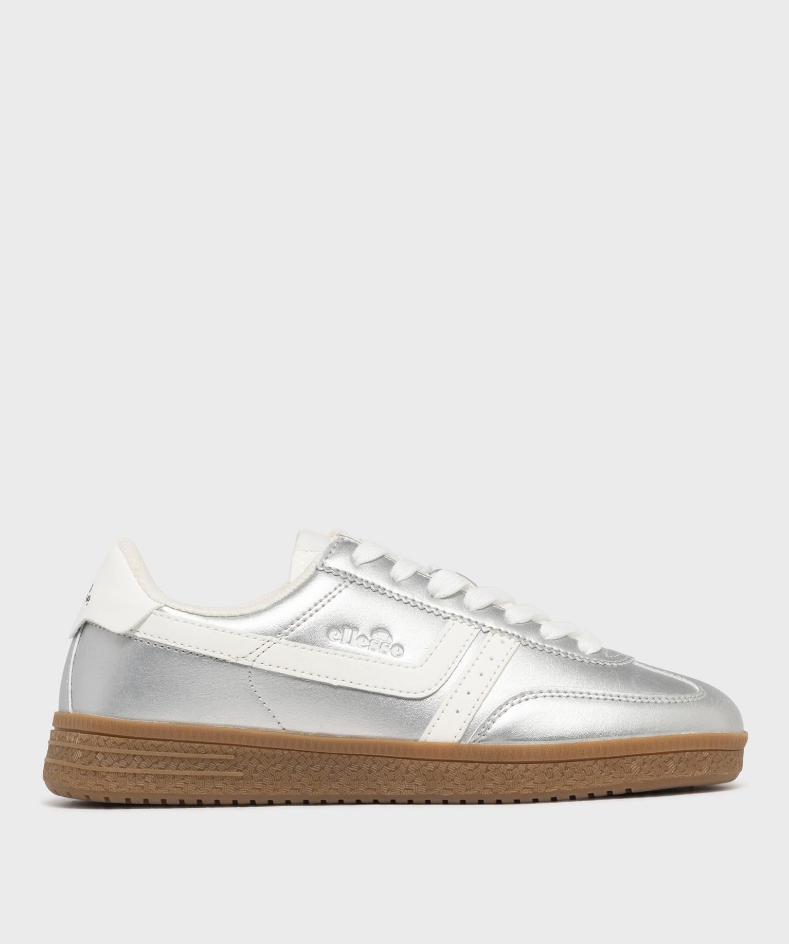 baskets onyx metallisees tige basse femme - ellesse argente
