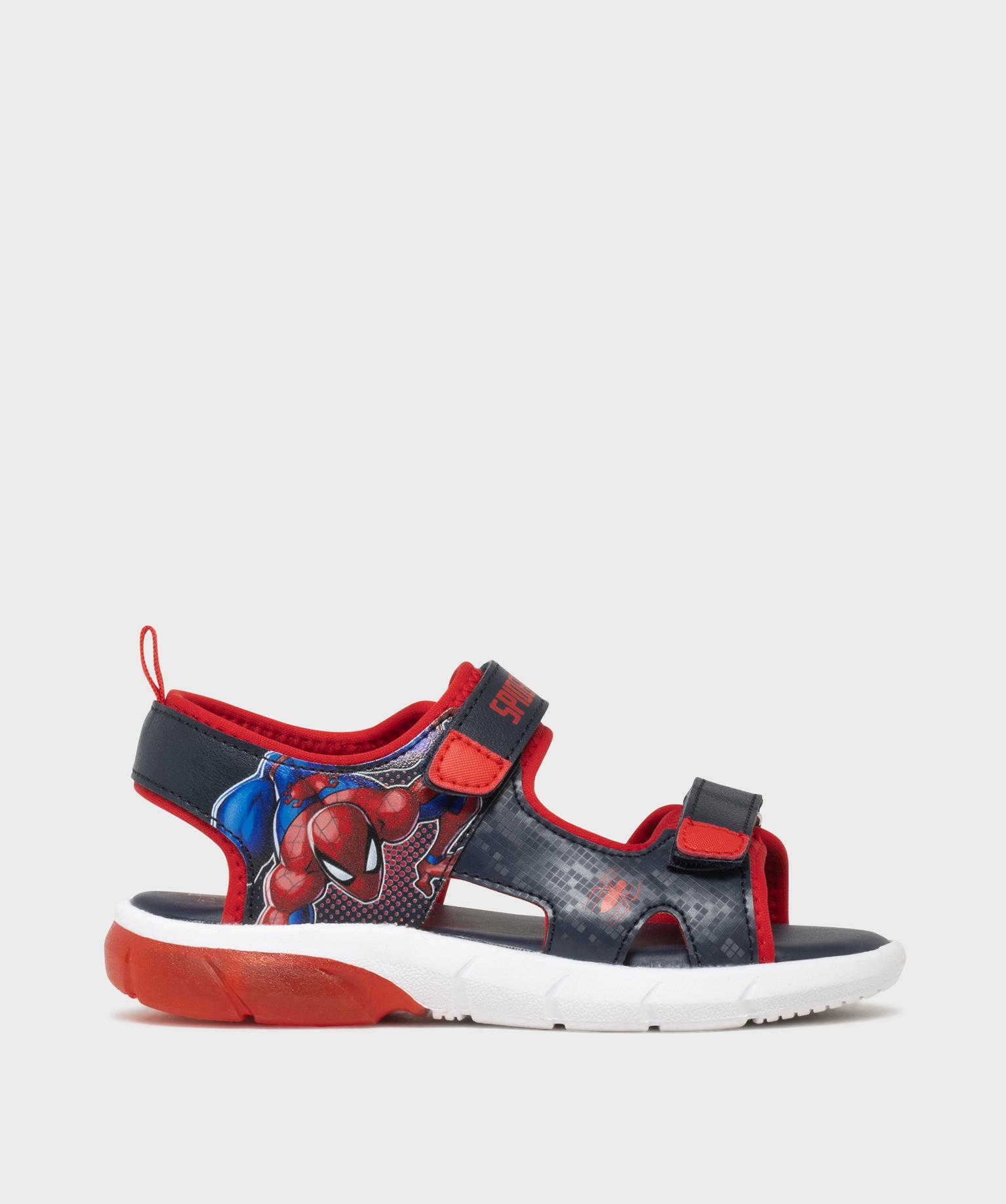 sandales a scratch look sportswear garcon - spiderman bleu