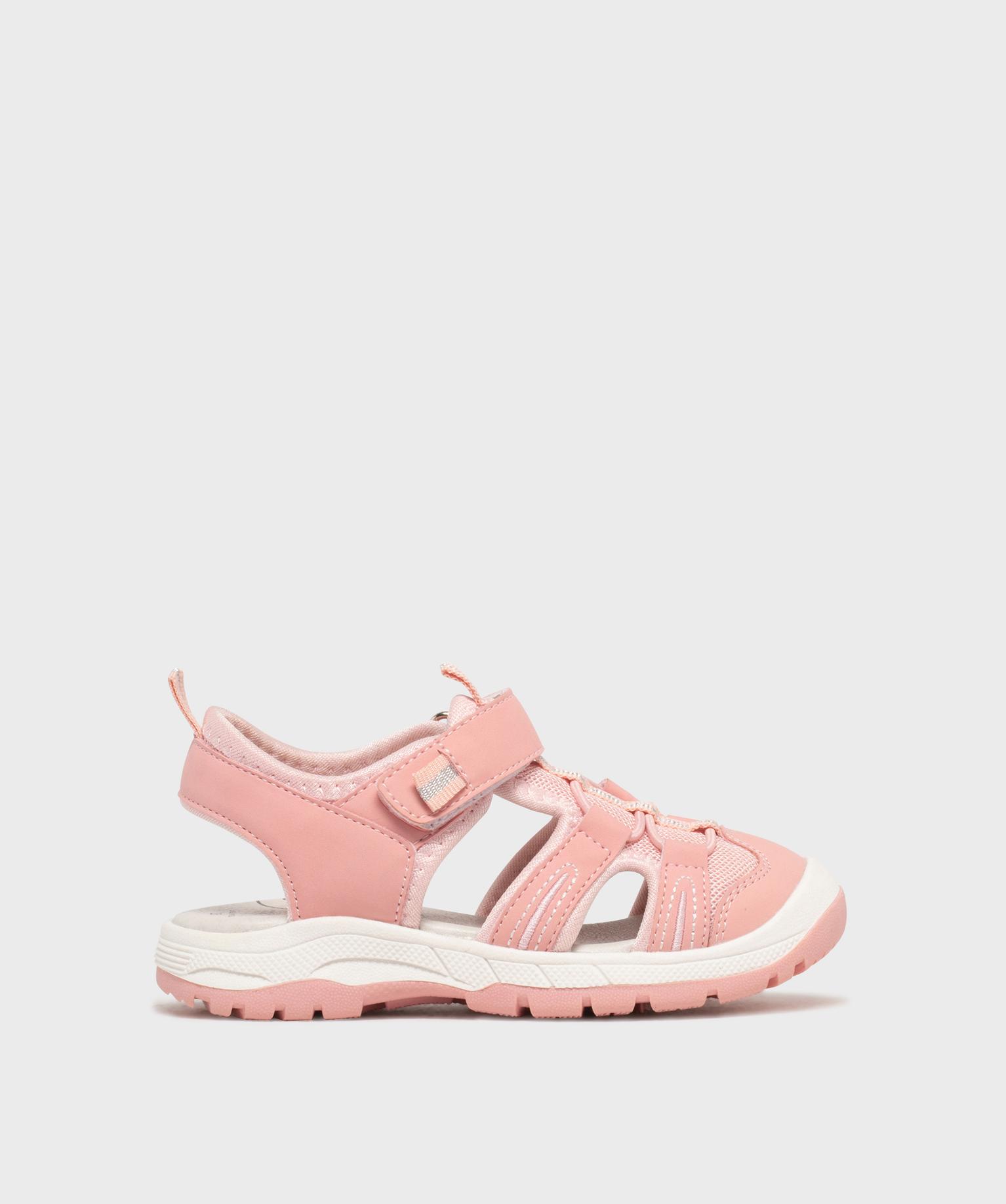 sandales a bout ferme fermeture scratch fille - lovely wings rose standard